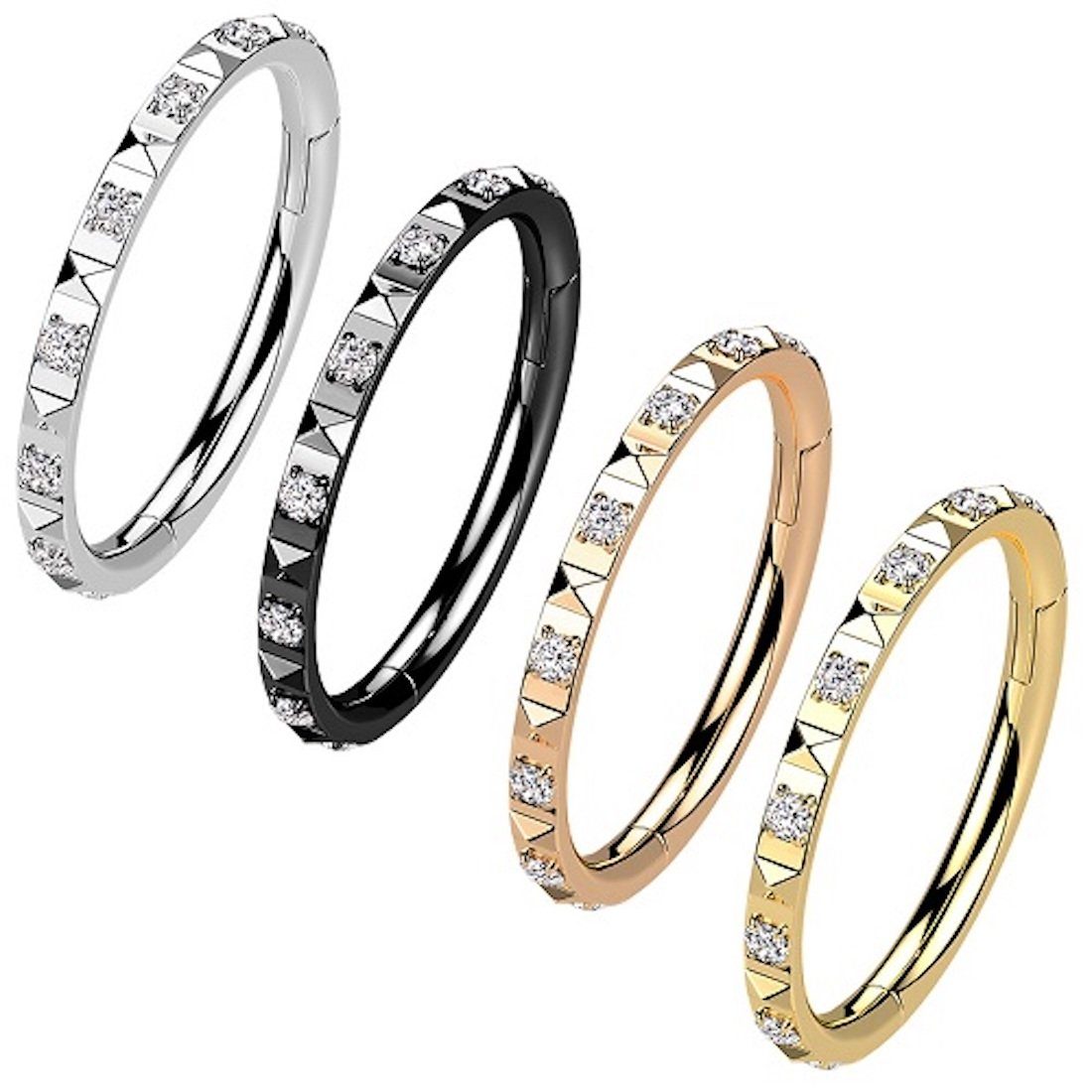 Taffstyle Nasenpiercing Septum Piercing Ring Segmentring Clicker Scharnier günstig online kaufen