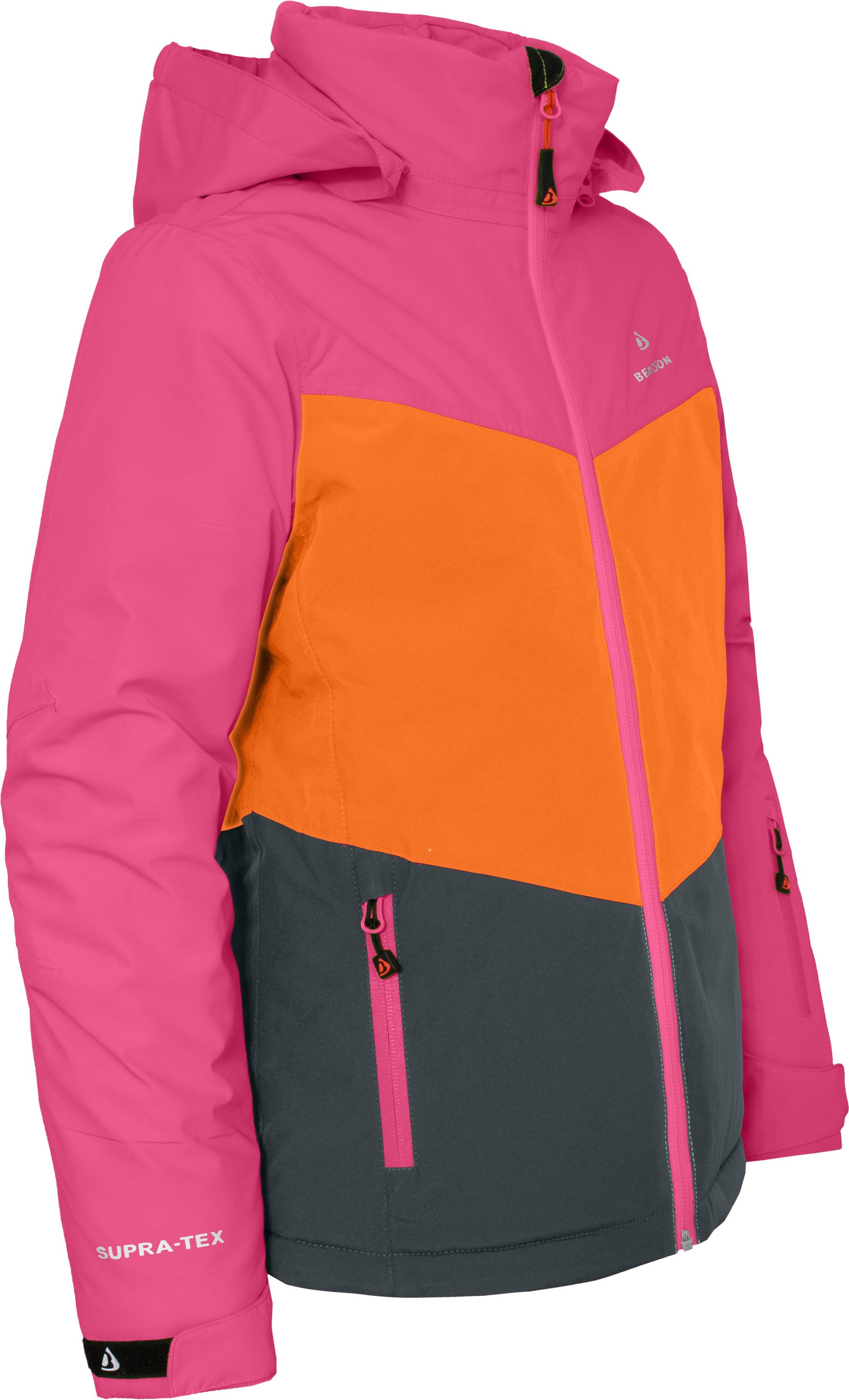 LIESKA Bergson Wassersäule, Mädchen mm Skijacke, 20000 Winterjacke Skijacke Normalgrößen, Kinder pink wattiert,
