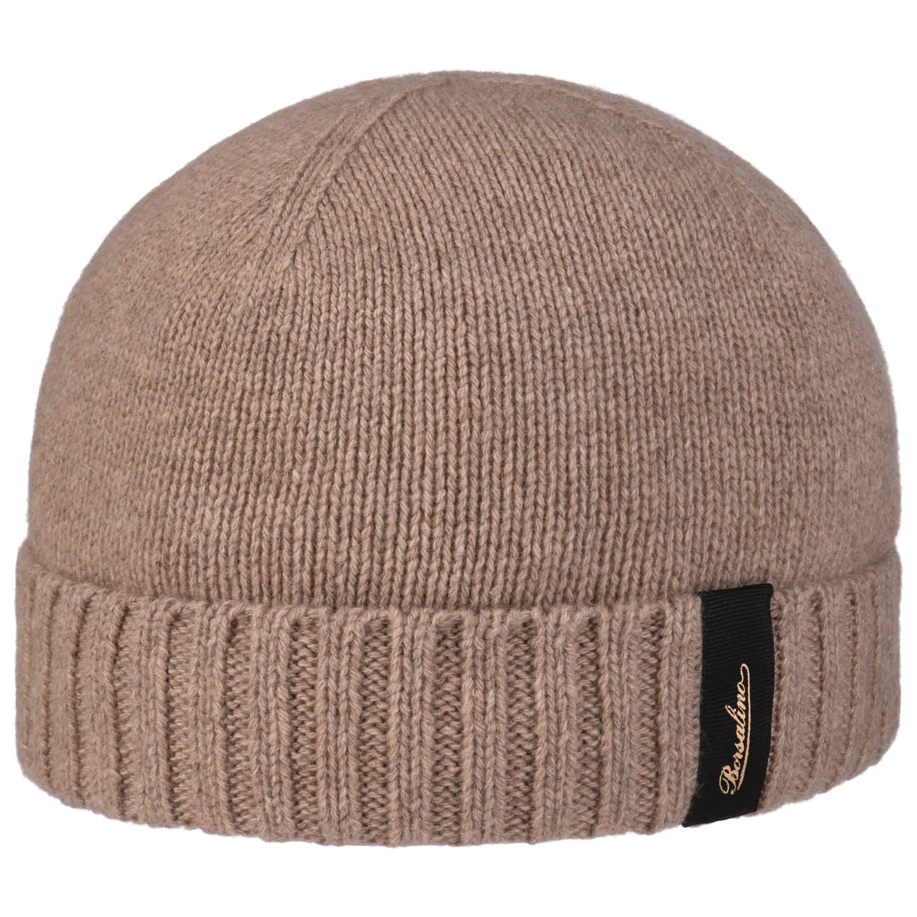 Borsalino Beanie (1-St) Strickmütze mit Umschlag, Made in Italy