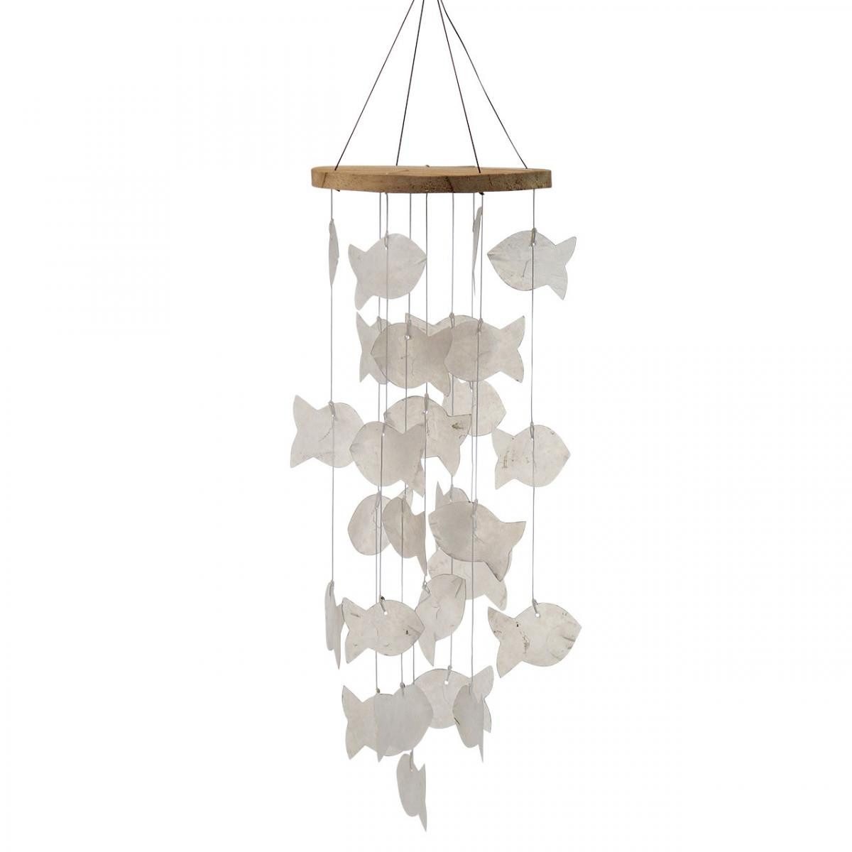 Viana Bastelnaturmaterial Capiz Muschel Windspiel Fisch-Mobile günstig online kaufen