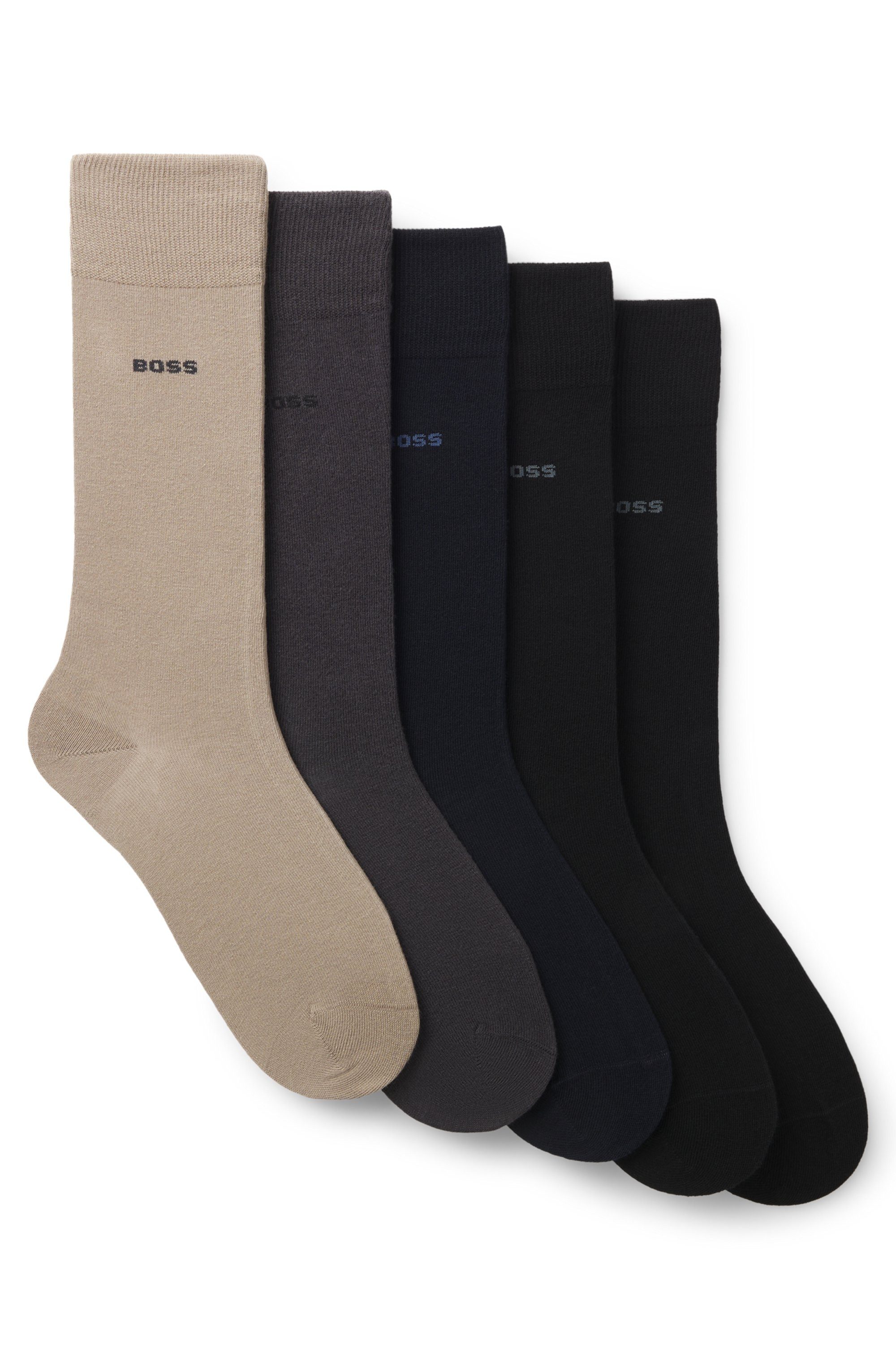 BOSS Socken 5P Uni Color CC (5-Paar) in klassischer Unifarbe