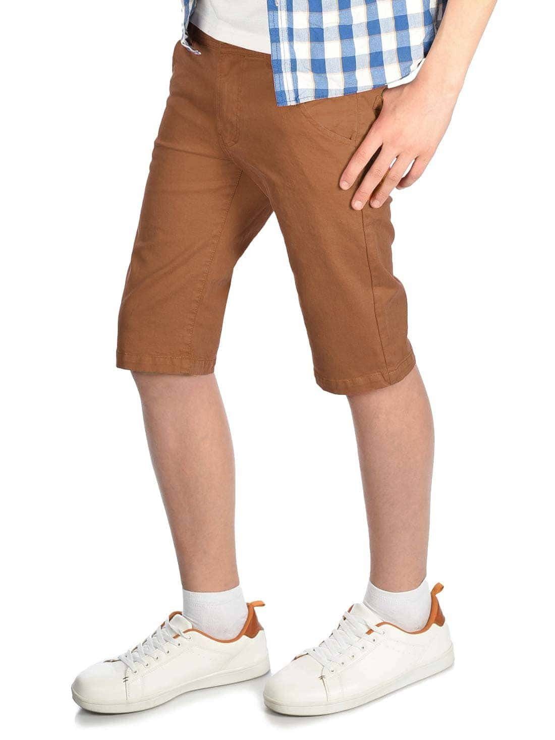 BEZLIT Braun Chino Bund (1-tlg) Kinder elastischem Chinoshorts Shorts mit Jungen