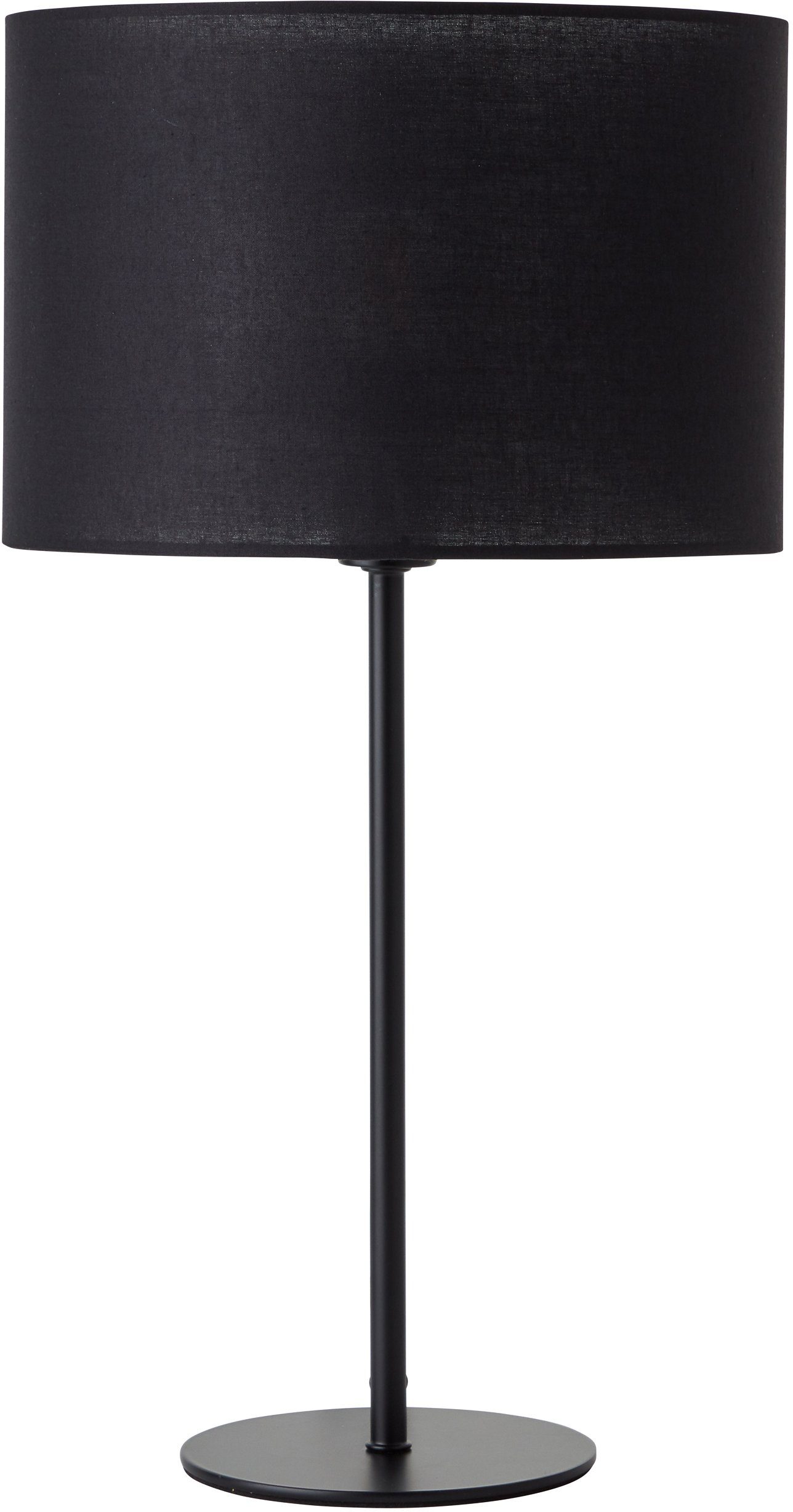 Places of Style Tischleuchte ohne Tischlampe Leuchtmittel, mit Ø 20cm schwarz Textilschirm Elijah, Schreibtischlampe
