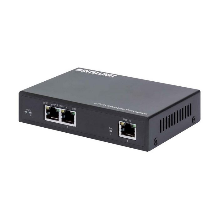Intellinet 2-Port Gigabit Ultra PoE-Extender 60W um 100m Netzwerk-Switch