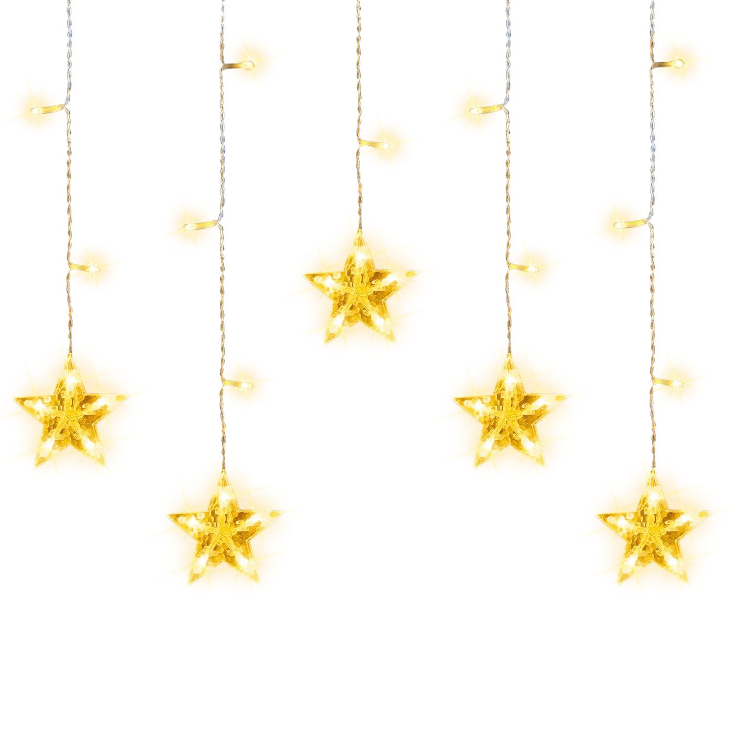 Elegear Lichtervorhang 160/188cm Bunt&Warmweiß Lichterkette mit günstig online kaufen