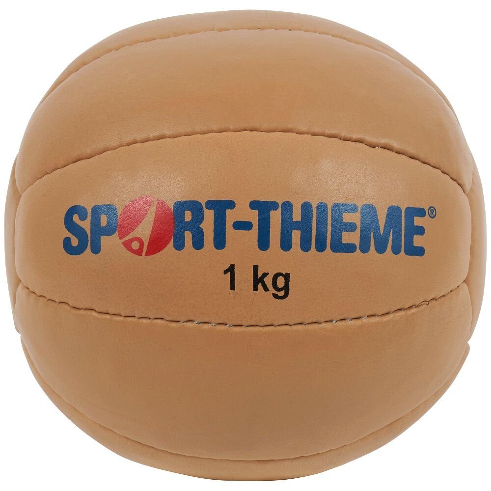 Sport-Thieme Medizinball Medizinball Klassik, Besonders langlebig dank Füllung aus Gummi und Styropor 1 kg, ø 19 cm