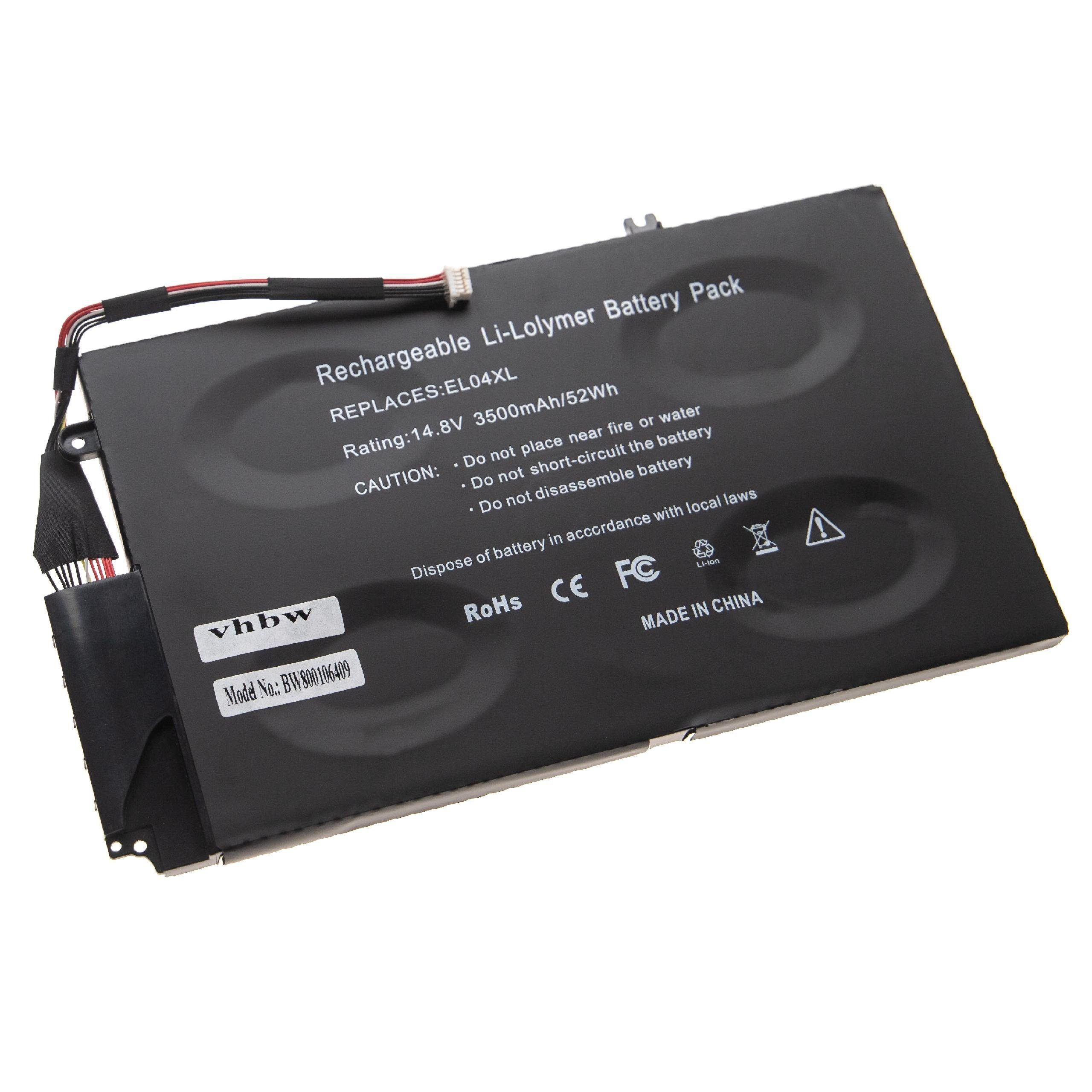 vhbw passend für HP Envy Laptop-Akku 4-1061TX, 4-1042TX, 4-1040TX, 3500 mAh 4-1062TX, 4-1041TX