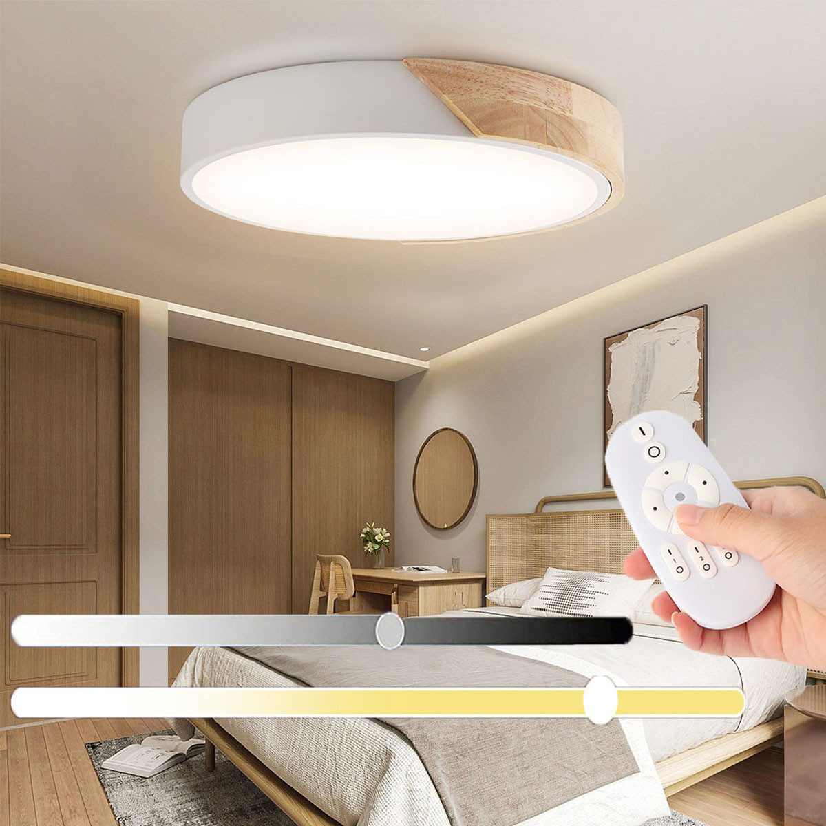 oyajia Deckenleuchte Rund LED Deckenlampe 24W günstig online kaufen