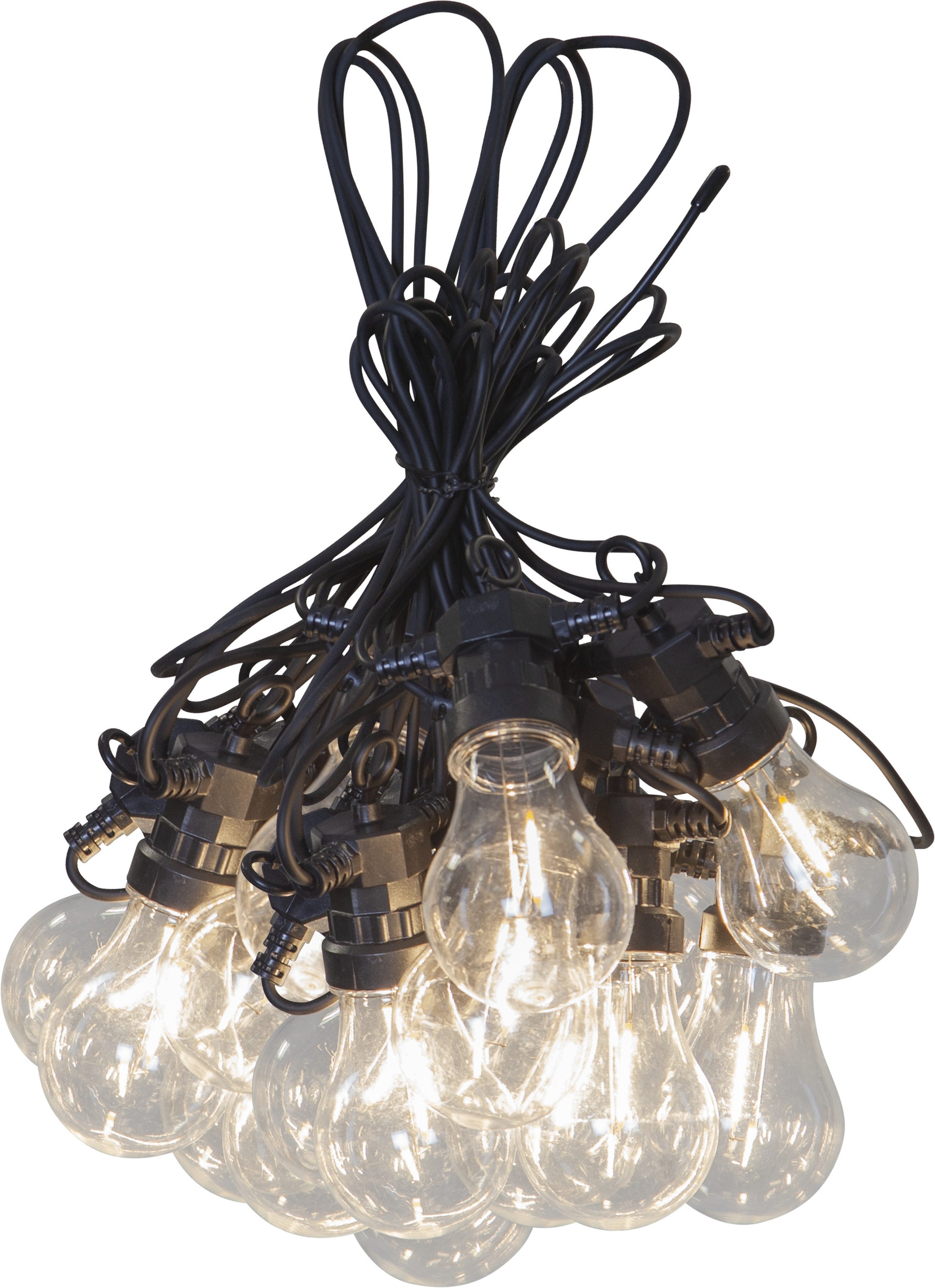 STAR TRADING LED-Lichterkette Circus Filament, 20-flammig, ca. 15x6 cm, ca. 8,55 m Länge, mit Trafo, outdoor, Vierfarb-Karton
