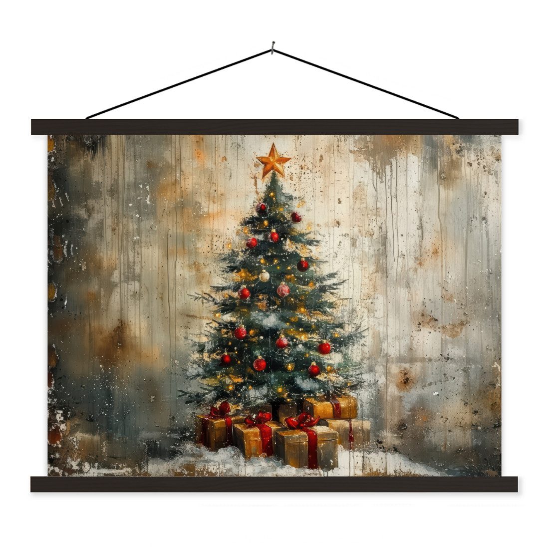MuchoWow Poster Weihnachtsbaum - Vintage - Weihnachten - Geschenk, (1 St), günstig online kaufen