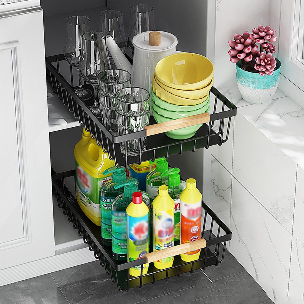 GarveeMore Küchenorganizer-Set Ausziehbarer Schrank-Organisator Multifunkti günstig online kaufen