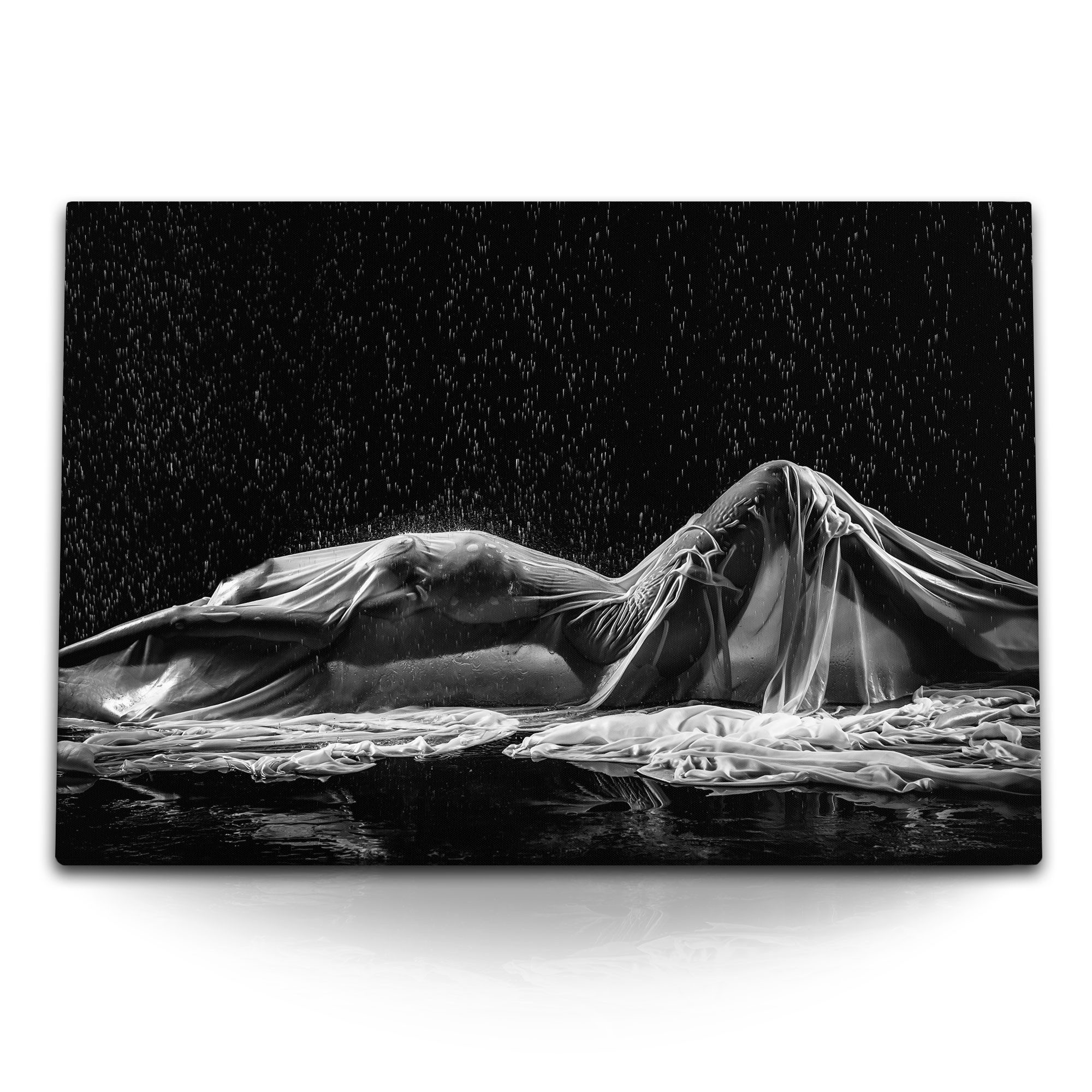 Leinwandbild 120x80cm Wandbild auf Leinwand Junge Frau Erotisch Akt Kunstvoll Schla
