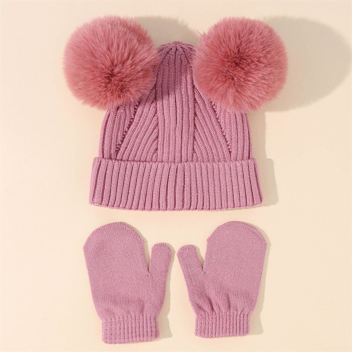 (Warme Kinder Schal Wintermütze Hut Jahre Mädchen Handschuhe Beanie Schwarz & alt In Set Winter Mütze 1-4 1 Kinder Handschuhe Set) Rutaqian 3 Set für Winter