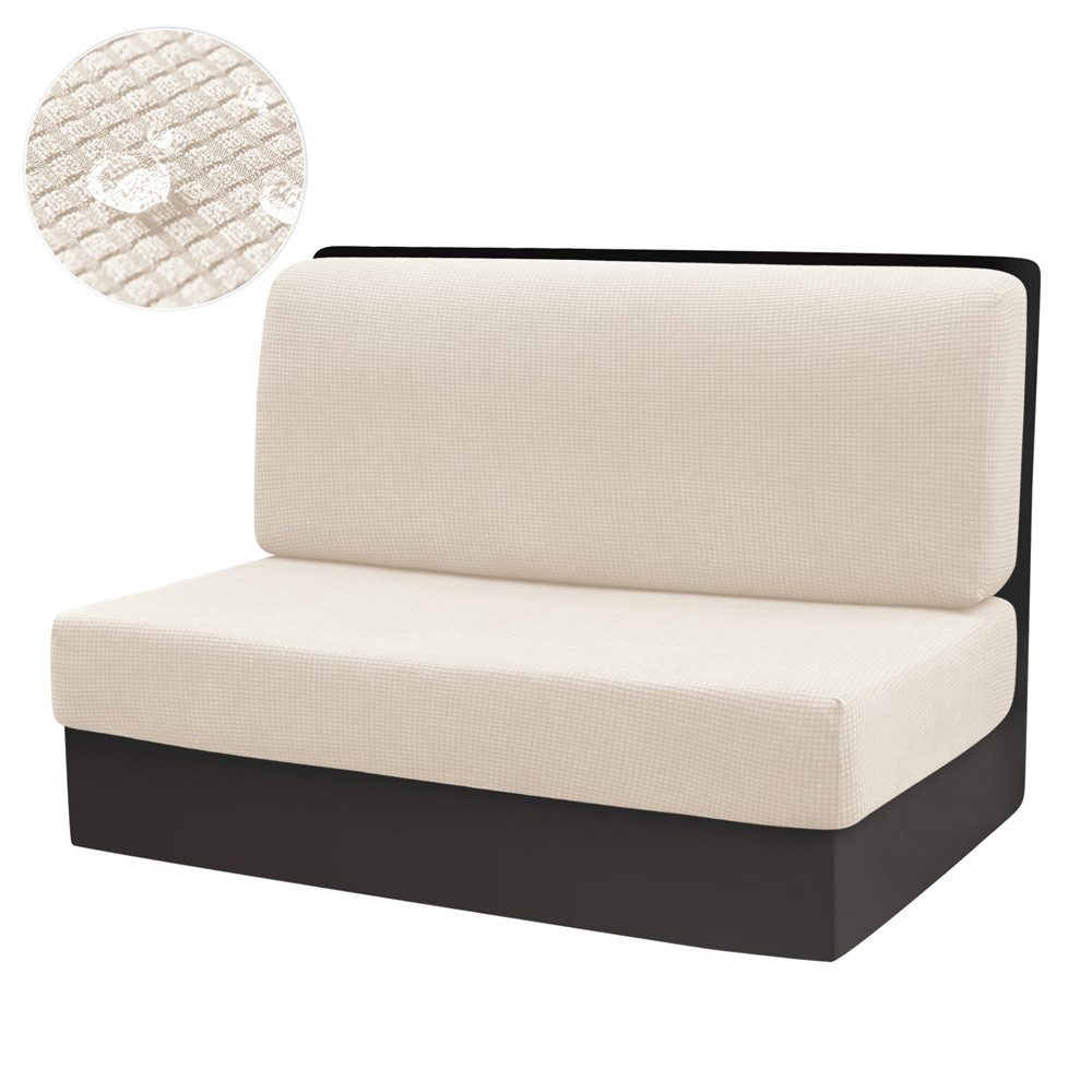 Diwzbyn Sofahusse Bezüge Für Wohnwagenpolster Jacquard, rutschfeste Wohnmobil Sitzbezüge, Mit 2 Cord, Sofa Sitzkissenbezug Für Schonbezug Wohnwagen Polster
