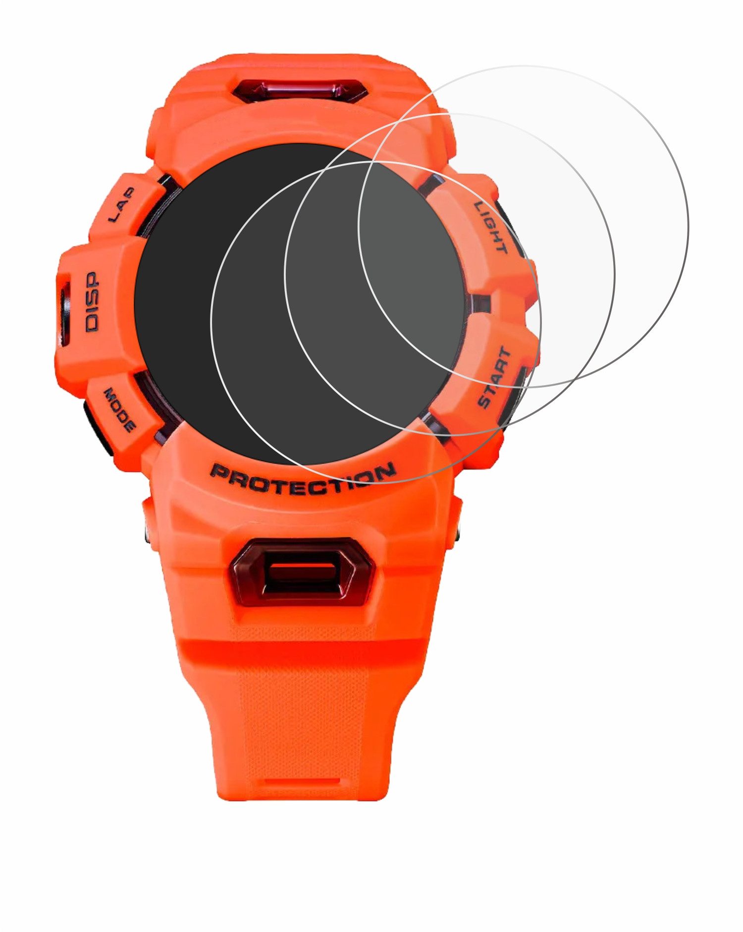 Savvies Displayschutzfolie Schutzfolie für Casio G-Shock GBA-900, 6 Stück, Displayschutz Schutz Folie Klar Transparent – Bild 2 von 5