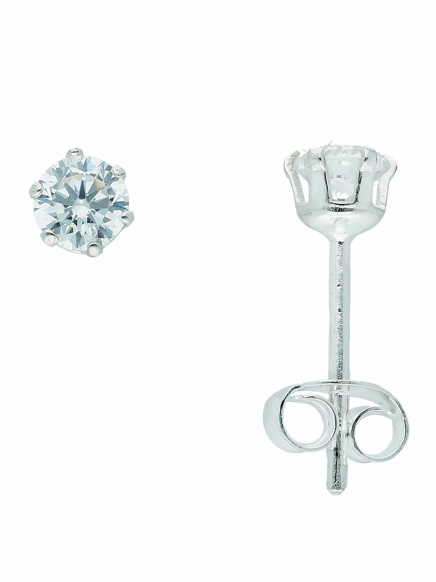 Adelia´s Paar Ohrhänger 925 Silber 4 Deutschland Ohrstecker mit mm, aus für Qualität Damen, Zirkonia Ohrringe Zirkonia mit Ø Silberschmuck