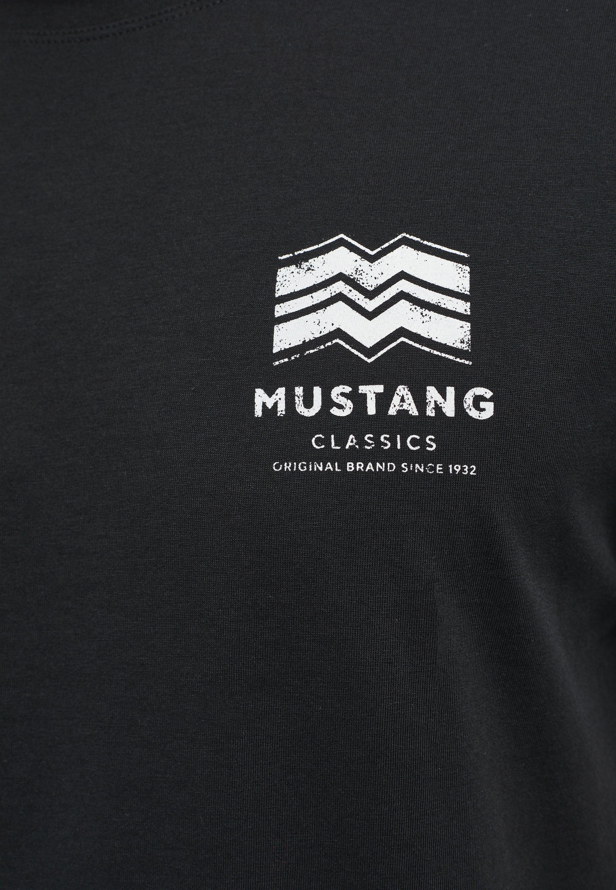 Mustang Kurzarmshirt schwarz T-Shirt MUSTANG