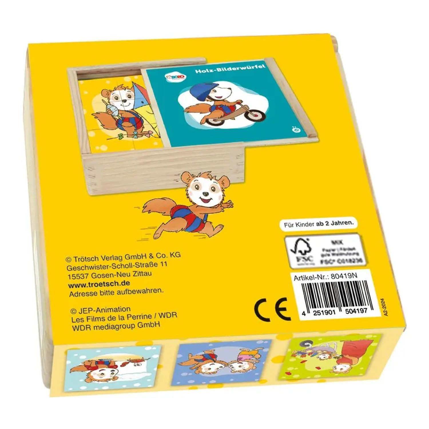 Trötsch Verlag Puzzle Trötsch Bobo Siebenschläfer Bilderwürfel Puzzle, Puzz günstig online kaufen
