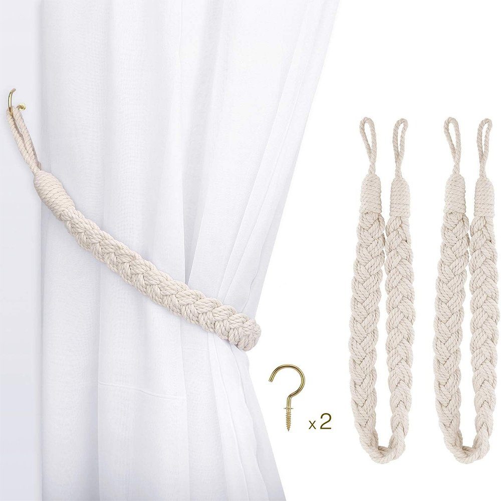 Raffhalter Curtain Rope Buckle Strick Knoten Window Curtain Raffhalter 2 Stück, FELIXLEO