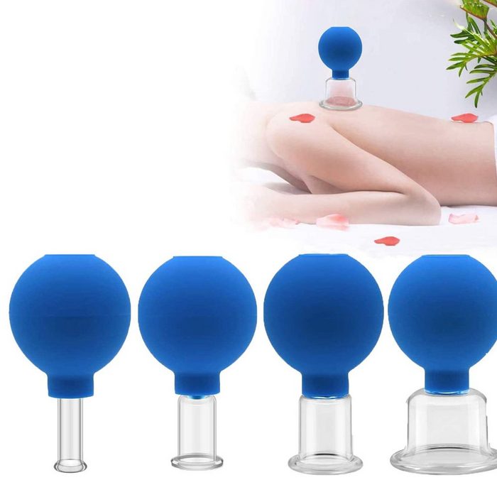 Jormftte Massageball Glas Schröpfenbrille mit Ball