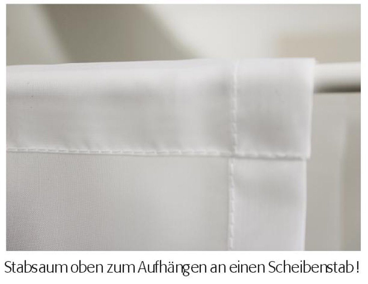 Gardine, rechteckig, Germany Made Horizon in moderne Stream Scheibengardine gardinen-for-life, Handarbeit, - coffee