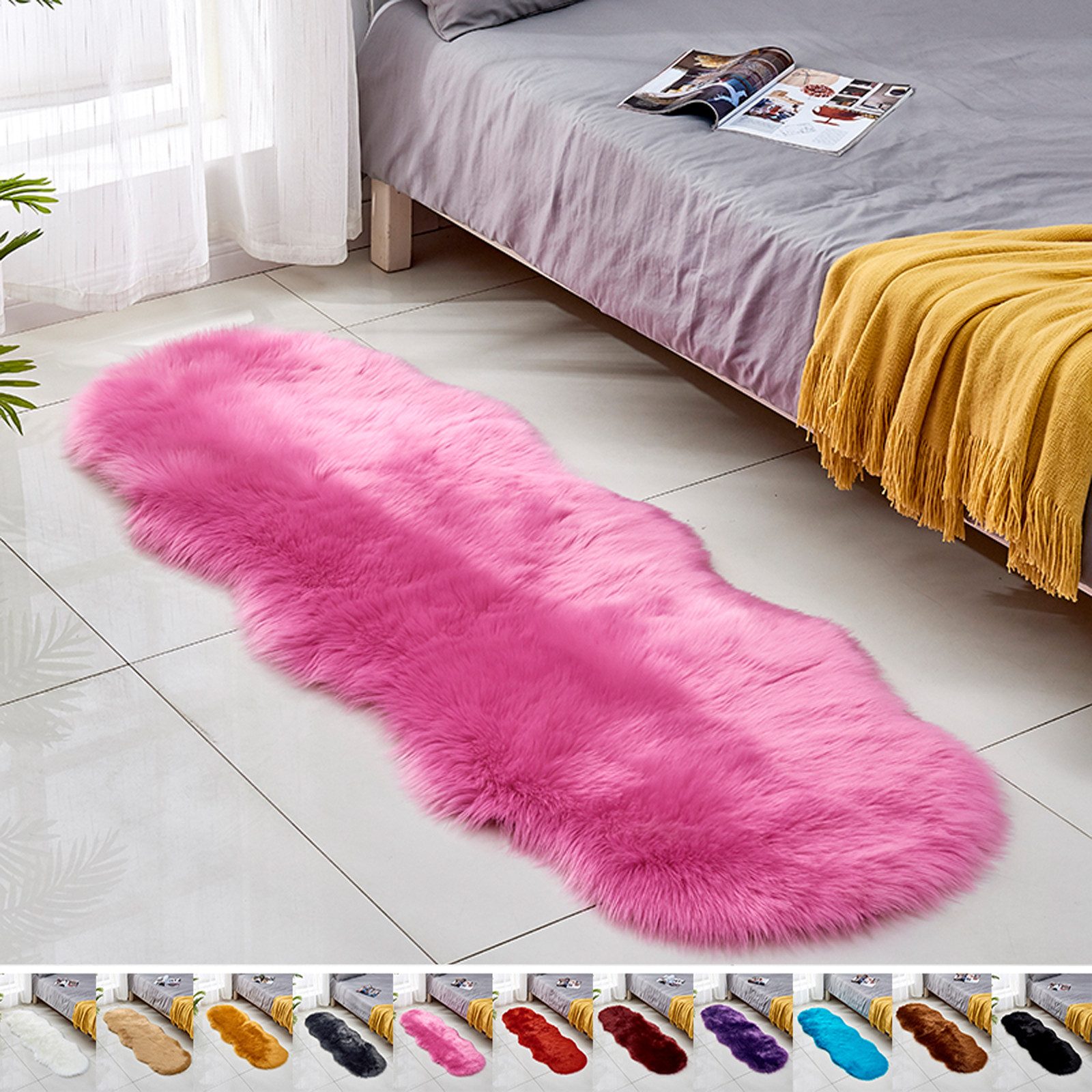 Jibenhome Teppich Hochflor-Teppich Kunstfell,Weich Fellteppich,Shaggy Teppi günstig online kaufen