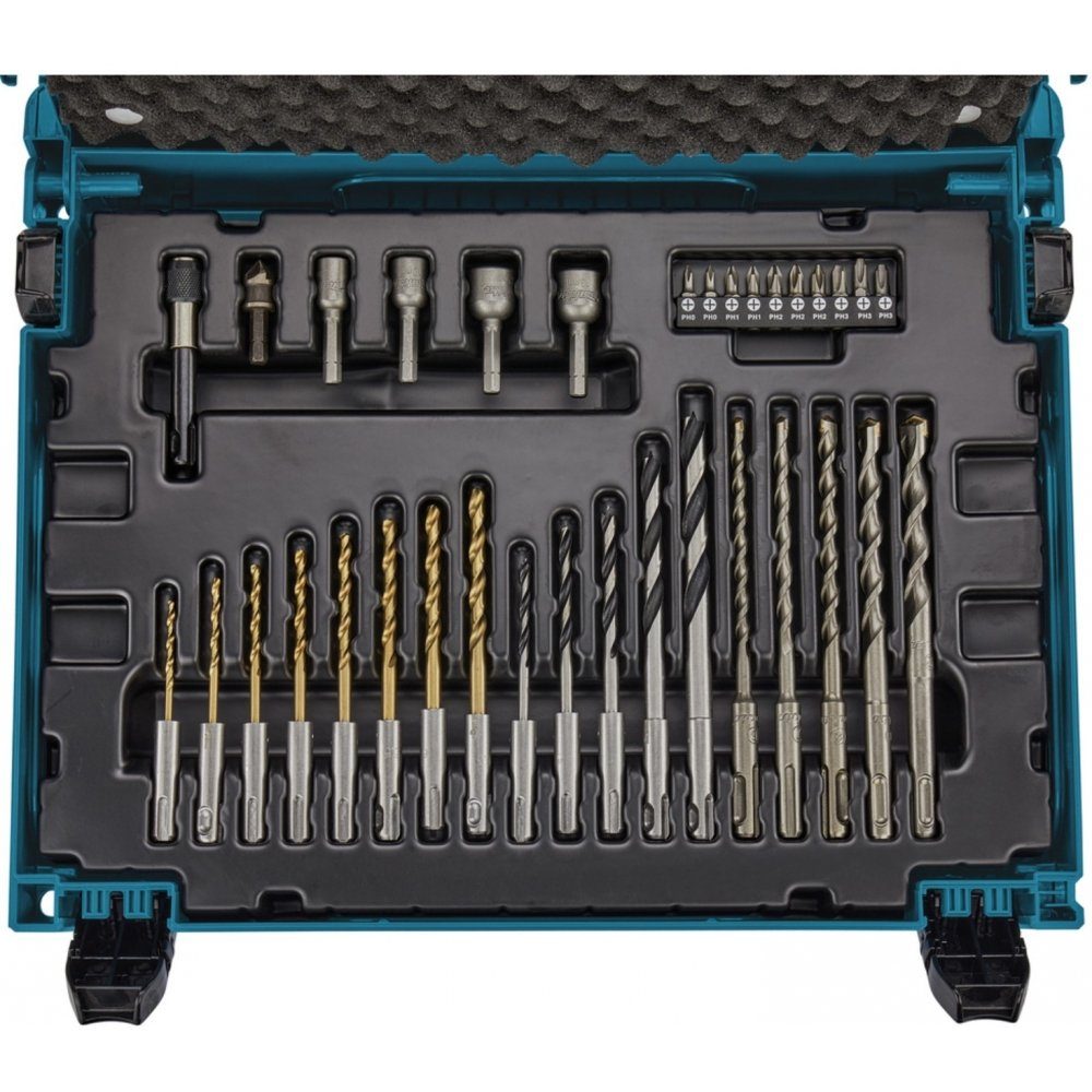 Makita Bohrer- und Bitset B-69478 65-teilig - Bohrer & Bit-Set - blau/silber