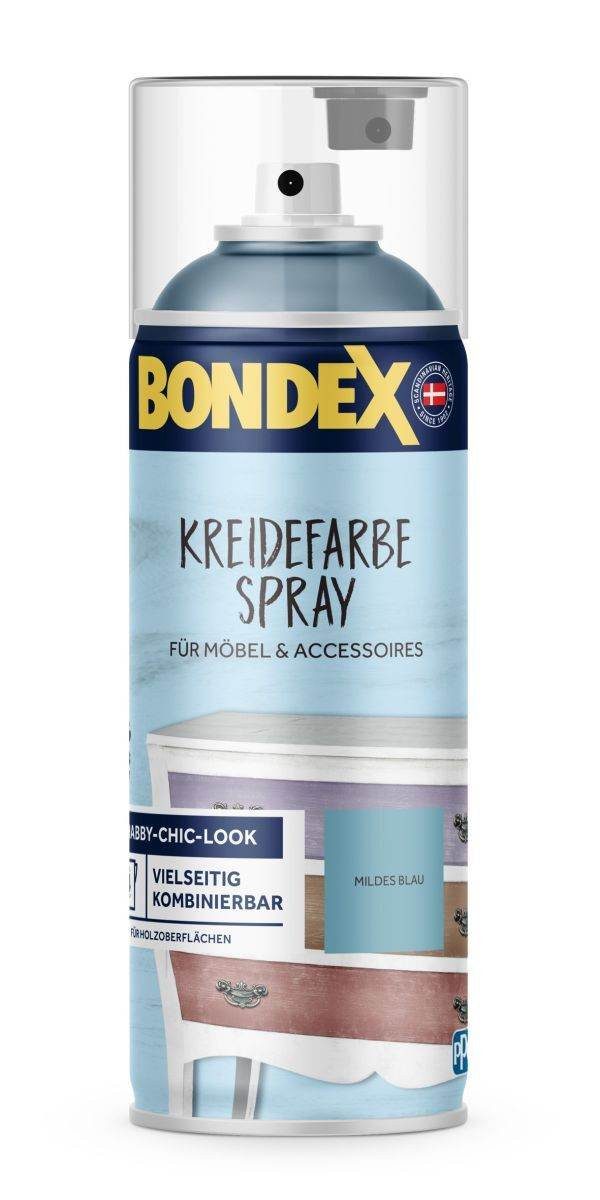 Bondex Kreidefarbe Bondex Kreidefarbe Spray Mildes Blau 0,4l, Innen, Möbel & Vertäfelung