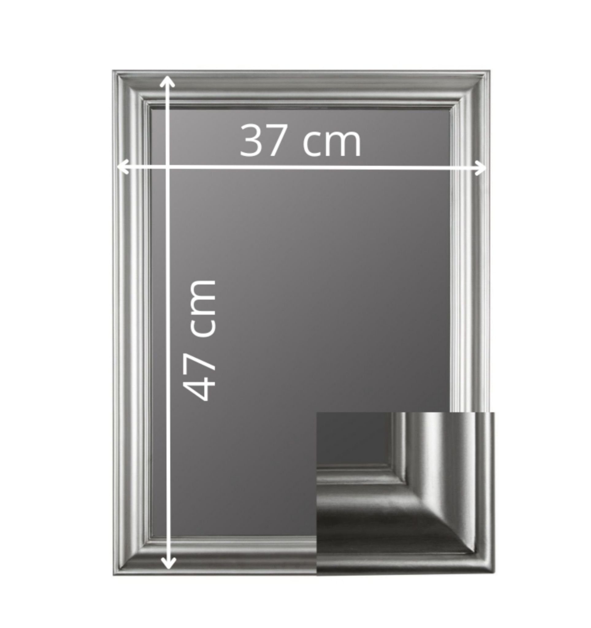 weiß schlicht Wandspiegel: Wandspiegel weiß 37x47x3 Wandspiegel cm Badspiegel Landhausstil 37x47x3, | weiß Spiegel elbmöbel