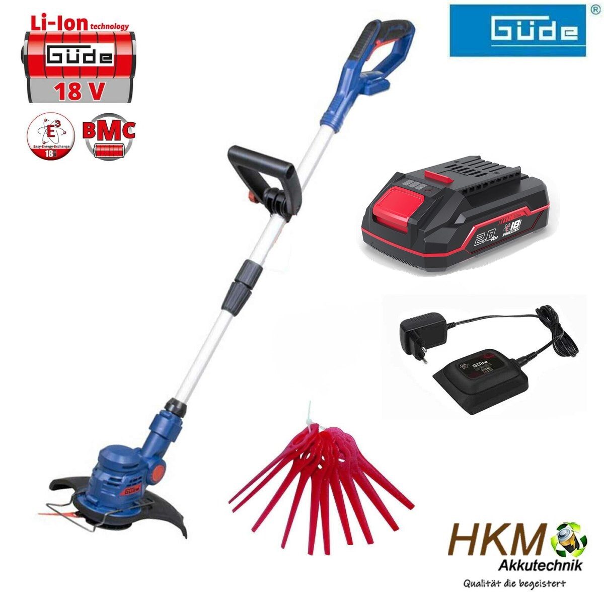 Güde Akku-Rasentrimmer Güde Rasentrimmer RT 18V Akku 2.0 Ah / Ladegerät 18-05 Kantenschneider