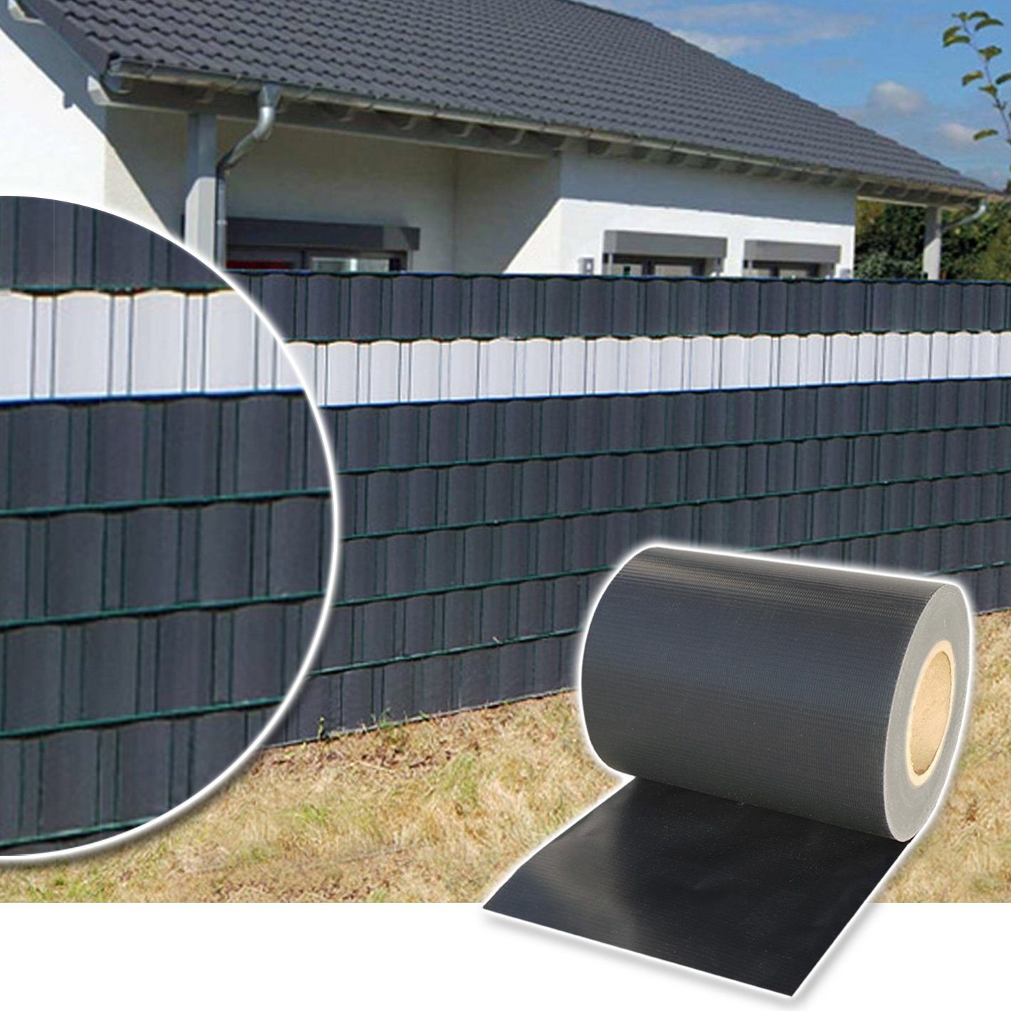 Plantiflex Sichtschutzstreifen Sichtschutz Rolle 35m blickdicht günstig online kaufen