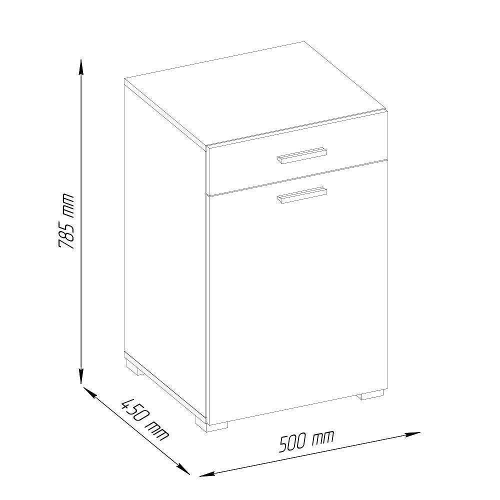 Vicco Wäscheschrank Matteo, Weiß, 50 x günstig online kaufen