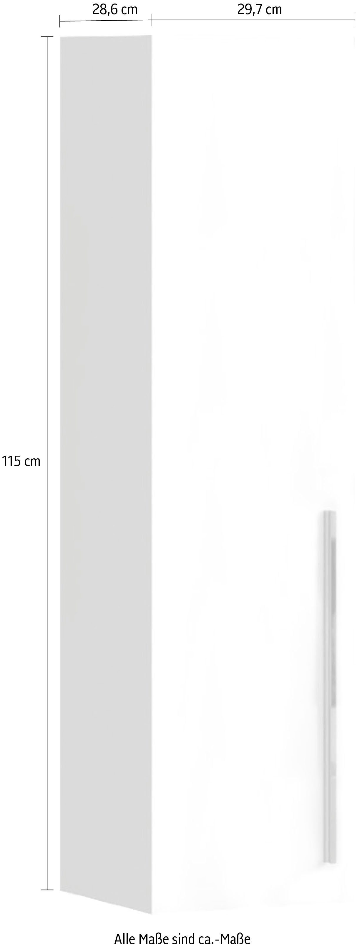 OTTO home Hängevitrine Piano UV lackiert, Soft-Close-Funktion, Höhe 115 cm, Breite 29,7 cm