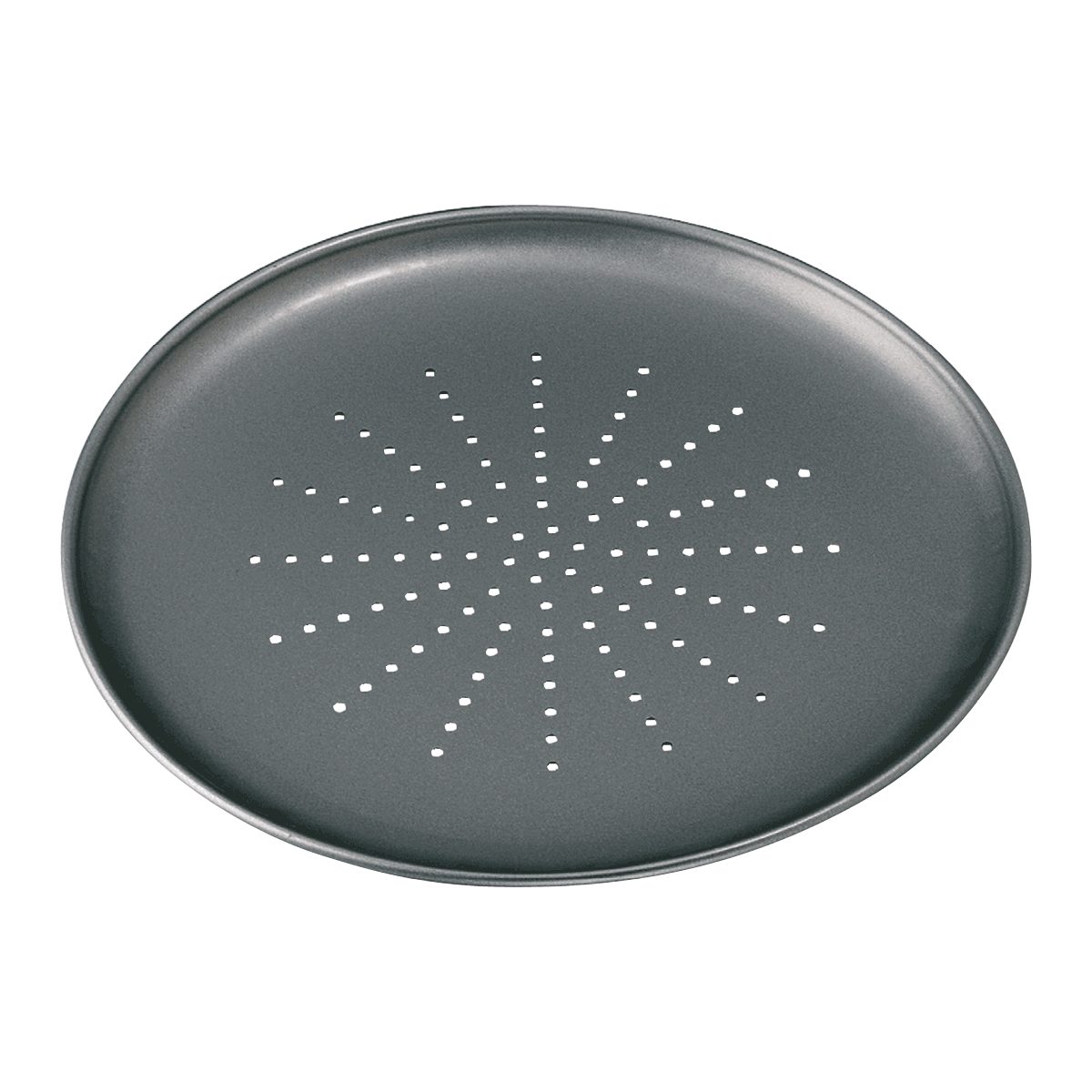EUROHOME Pizzablech Ofenbackblech rund - Pizzaform - Pizzapfanne - Ofen Form - Backform, Karbonstahl, (1-St., Pizza Backblech Ø 33 cm), Pizzabackblech antihaft - hitzebeständig