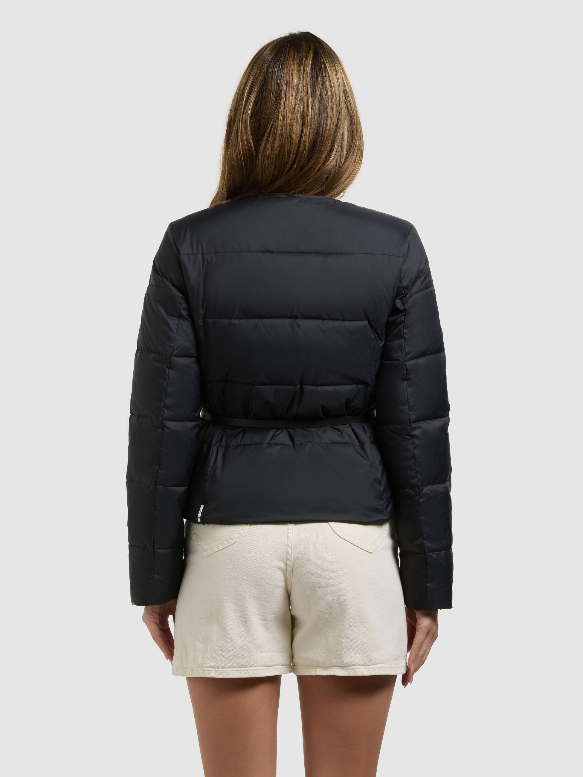 khujo Steppjacke Cinnia Elegante Damen Übergangsjacke mit Taillengürtel