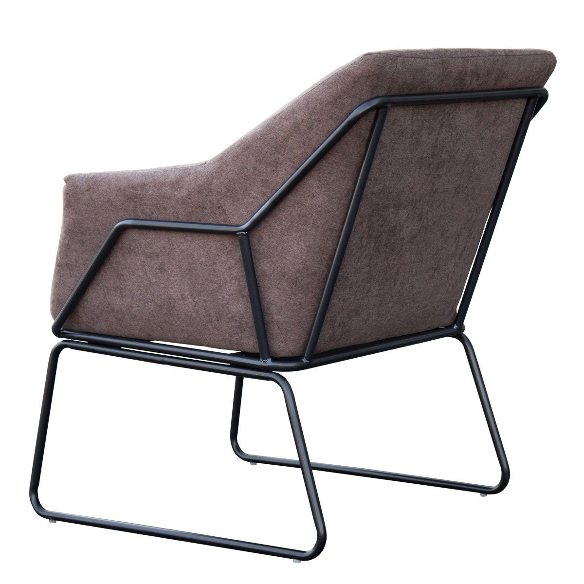 SVITA Cocktailsessel JOSIE (Loungesessel), gepolstert, Sitz- und Rückenkissen, Stoffbezug, Braun – Bild 3 von 5
