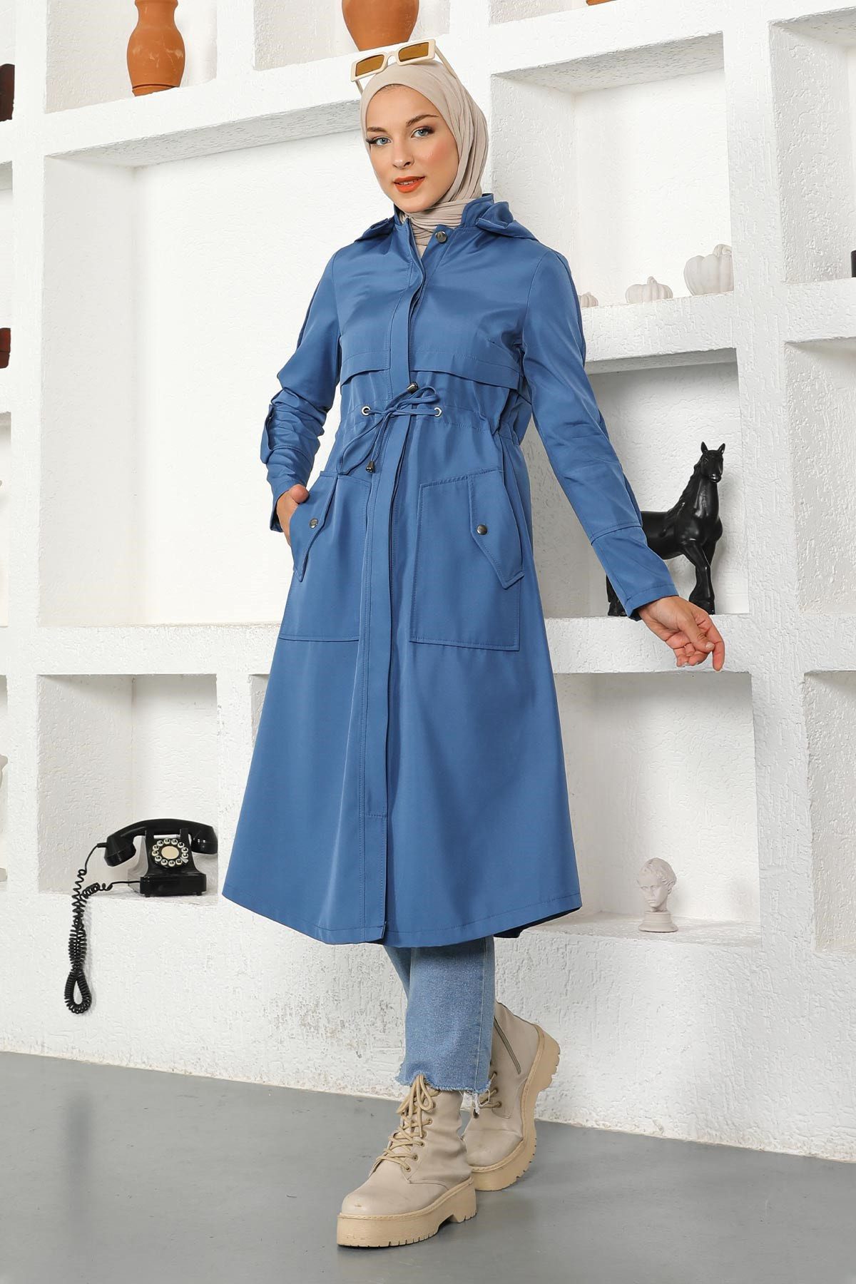 MODAMİHRAM Trenchcoat Kapuzen-Trenchcoat