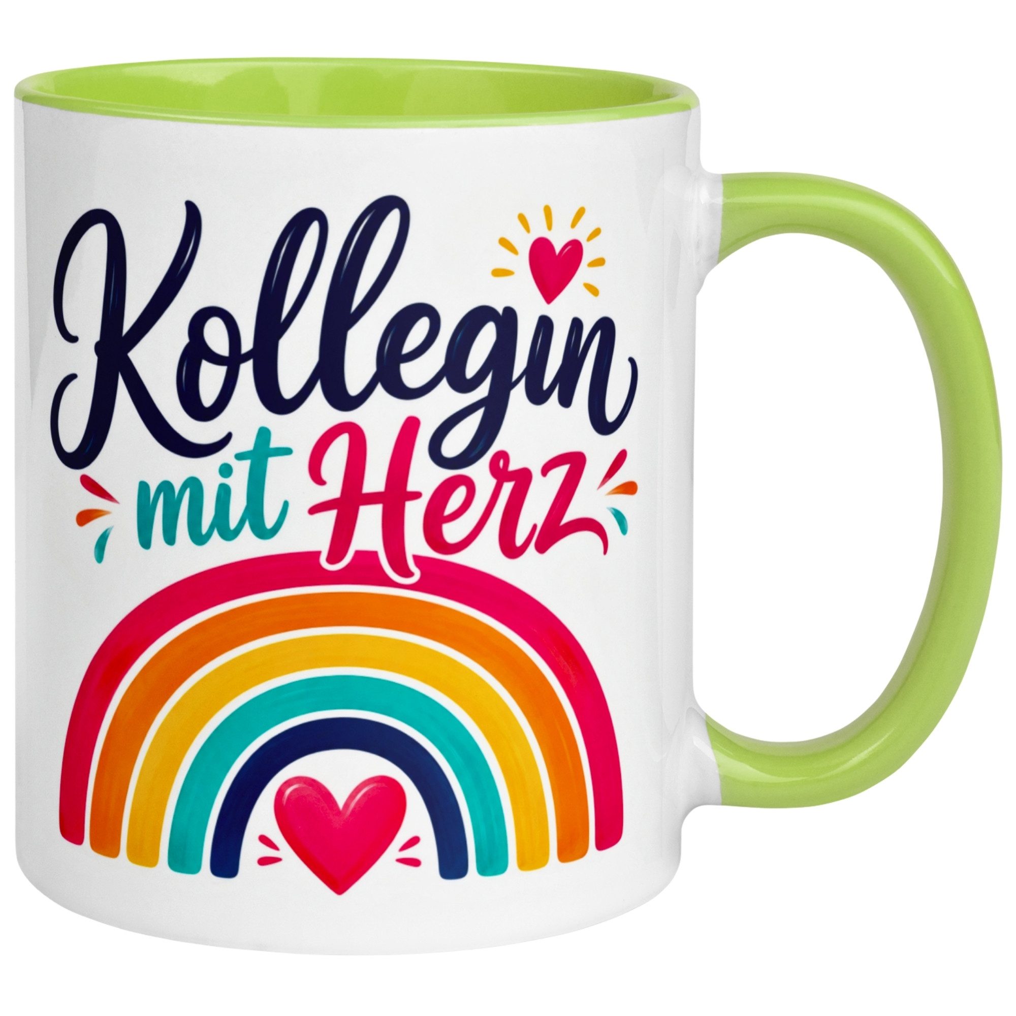 Momentals Tasse Kollegin – „Kollegin mit Herz - Danke für alles“ – Geschenk Abschied, Gratis Versand · Links-&Rechtshänder · Spülmaschinenfest