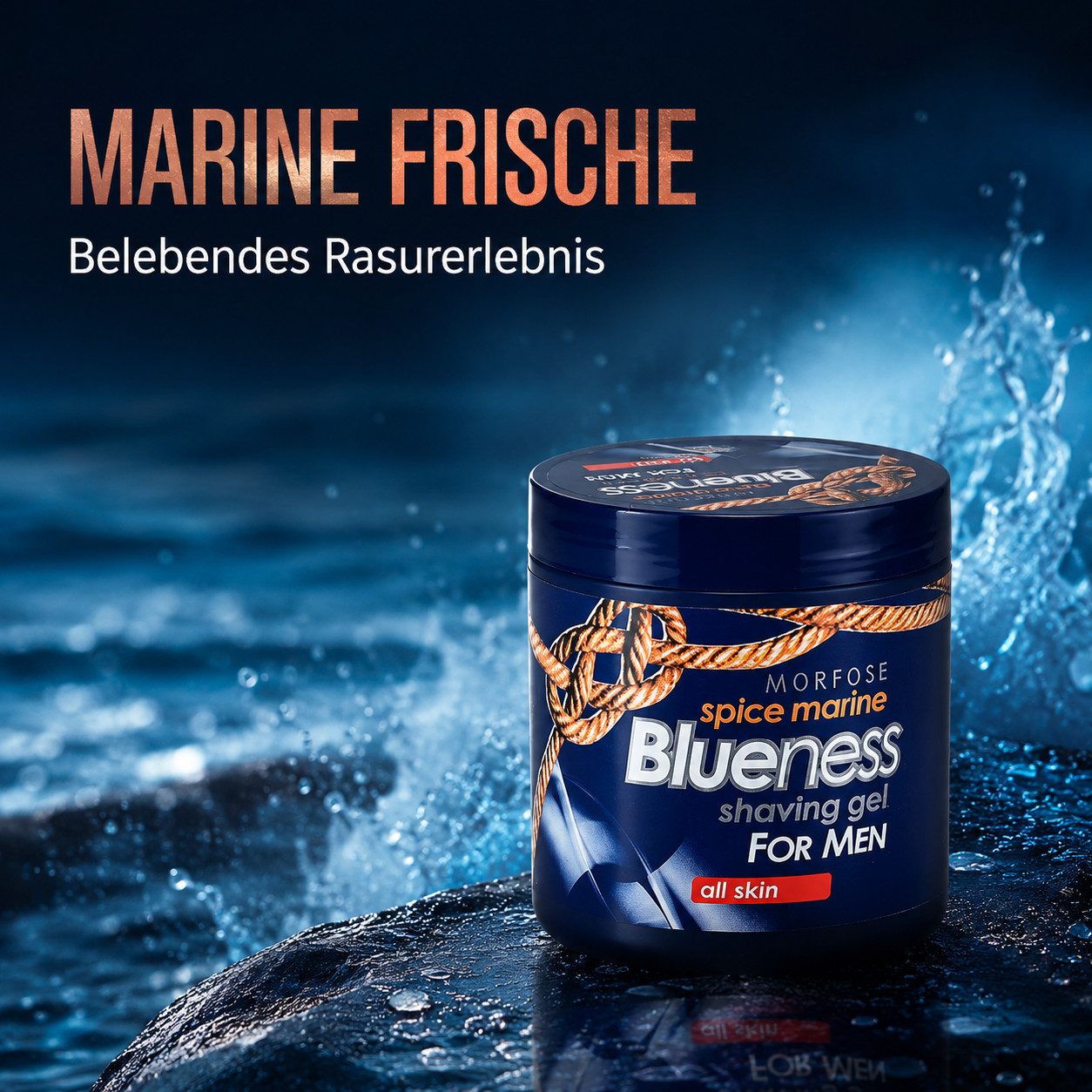 Morfose Rasiergel Morfose Blueness Spice Marine Rasiergel für alle Hauttypen 500 ml