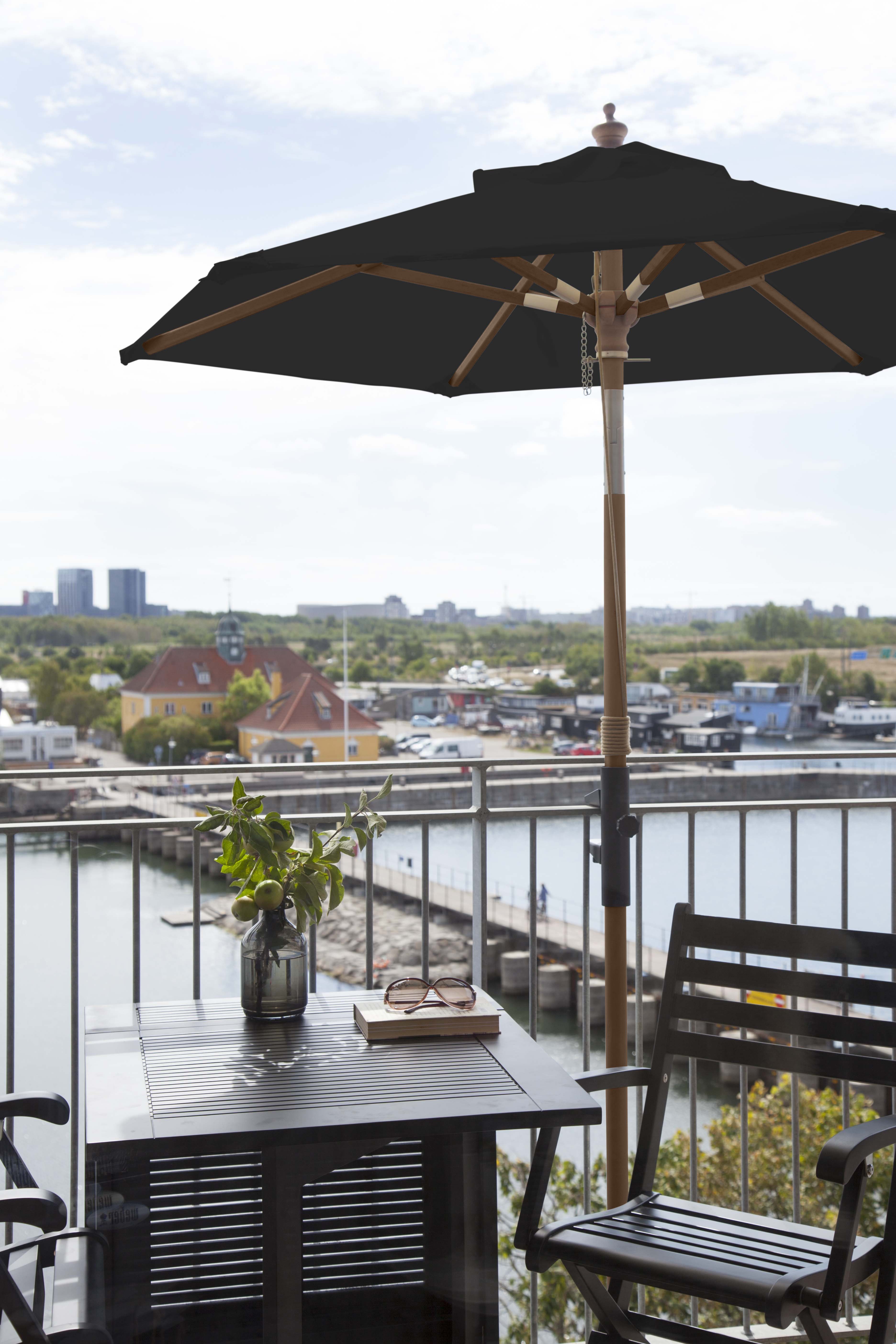 Cinas Sonnenschirm Mood/Ellen, Feinjustierbare Ausrichtung, stabile Fixierung, platzsparend gestaltet