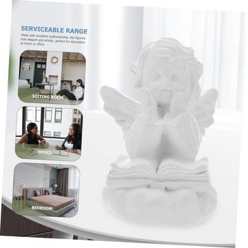 GOOLOO Engelfigur Engelfigur Engels Statue 7cm aus Resin für Desktop-Dekoration weiß, Anwendbarer Anlass: Zuhause, Party, Weihnachten