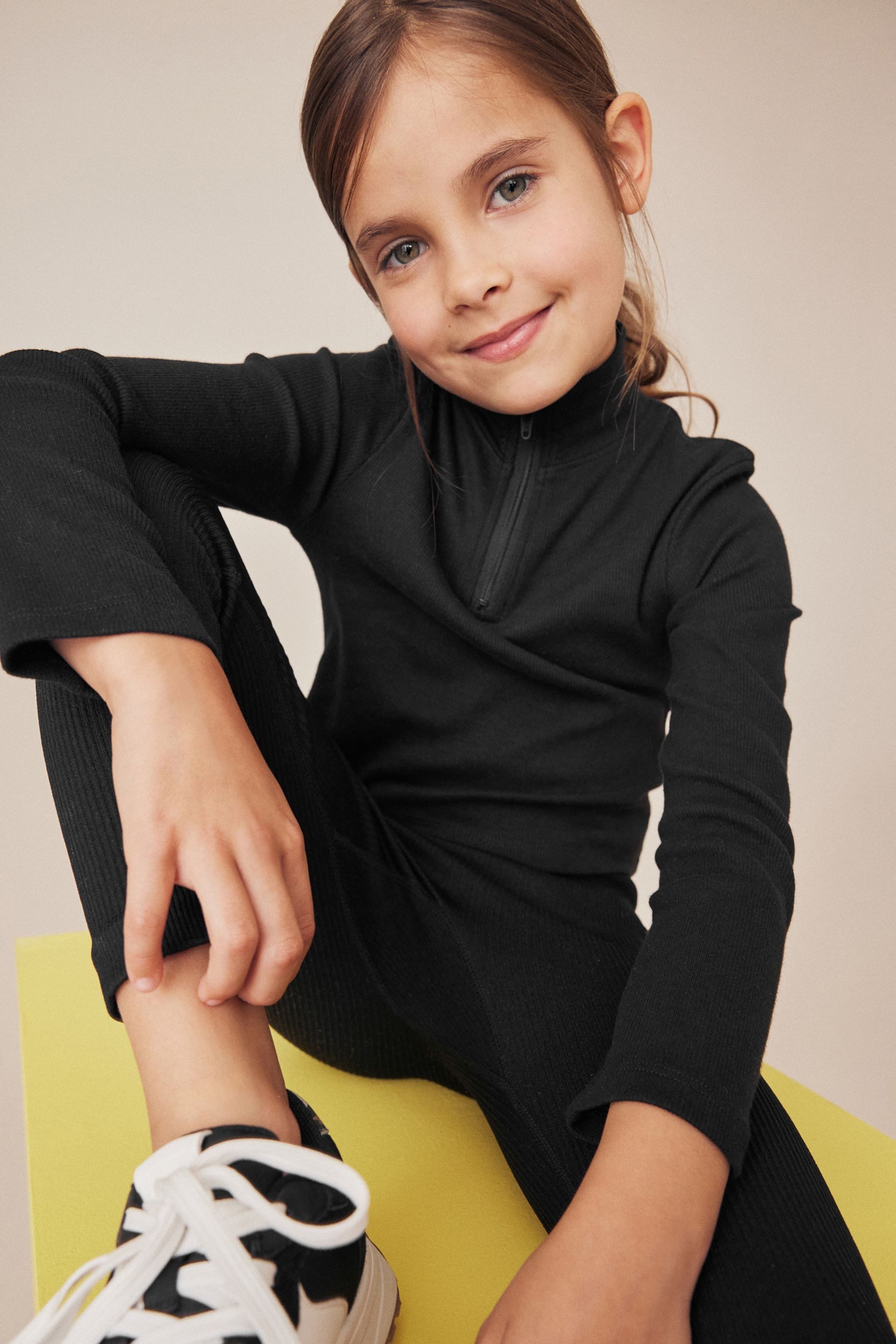 Next Leggings Nahtlos Gerippte Leggings mit hoher Taille (1-tlg)