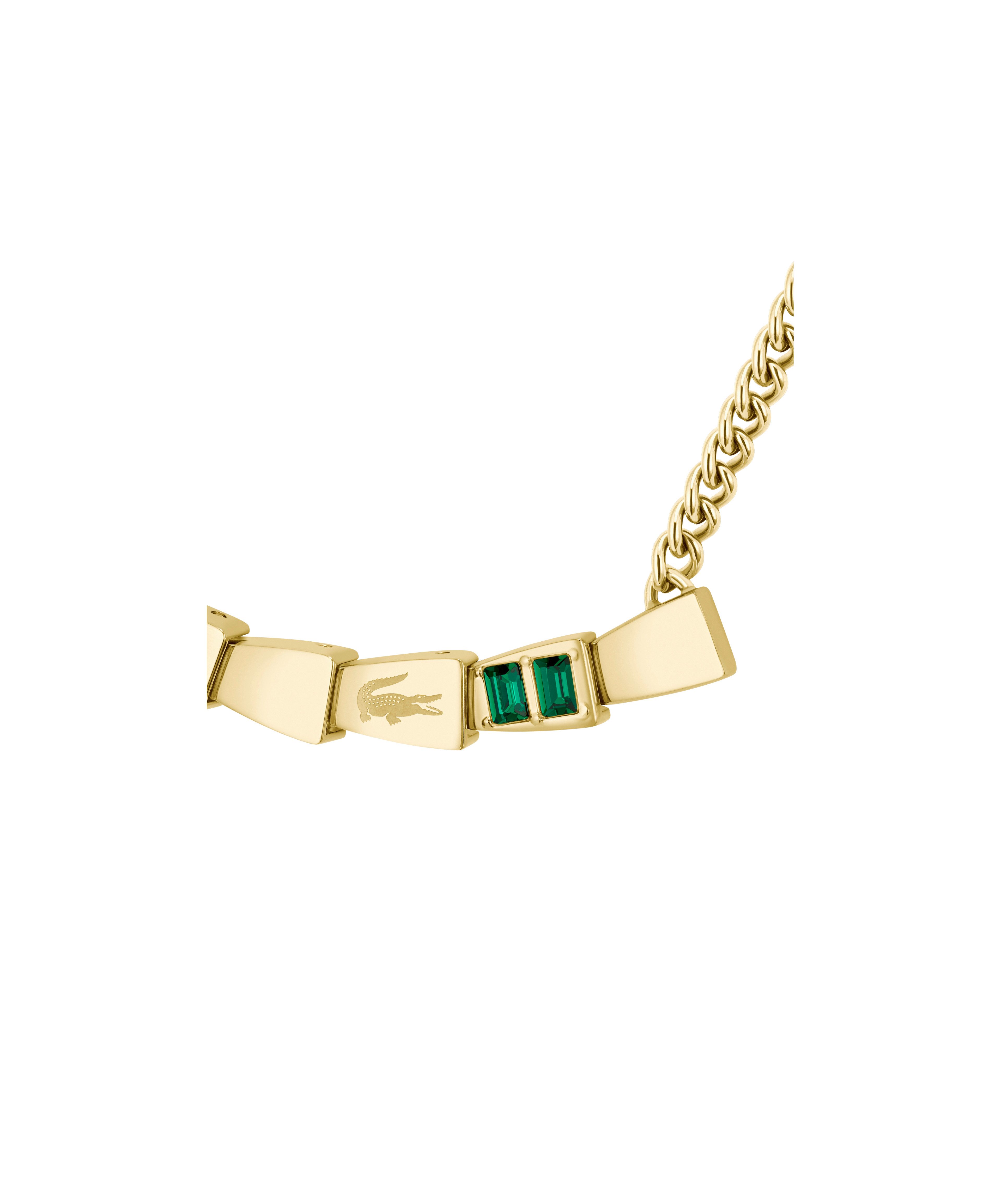 Lacoste Kette mit Einhänger CROCODELLE, mit Glasstein