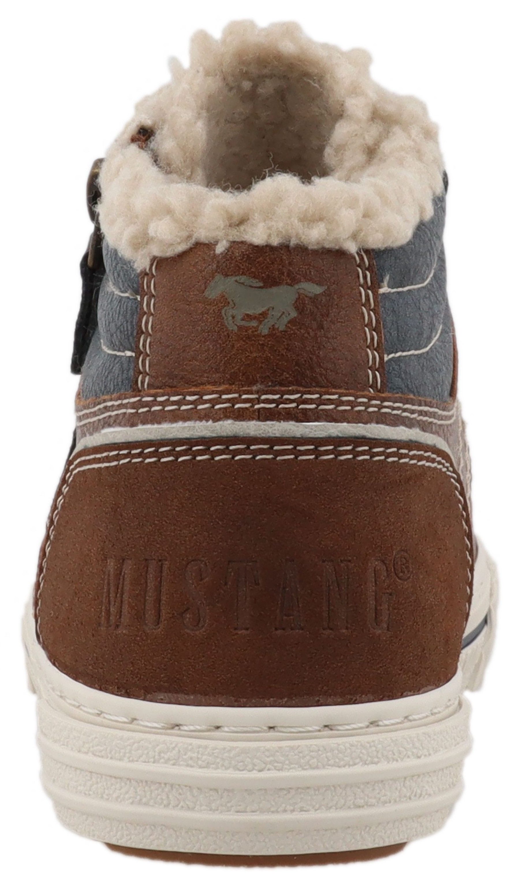 Mustang Shoes Ezio Sneaker High Top Sneaker, Schnürboots mit Reißverschluss