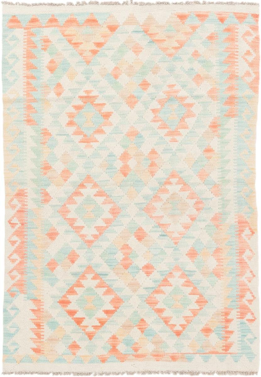 Orientteppich Kelim Afghan 100x145 Handgewebter Orientteppich, Nain Trading, rechteckig, Höhe: 3 mm