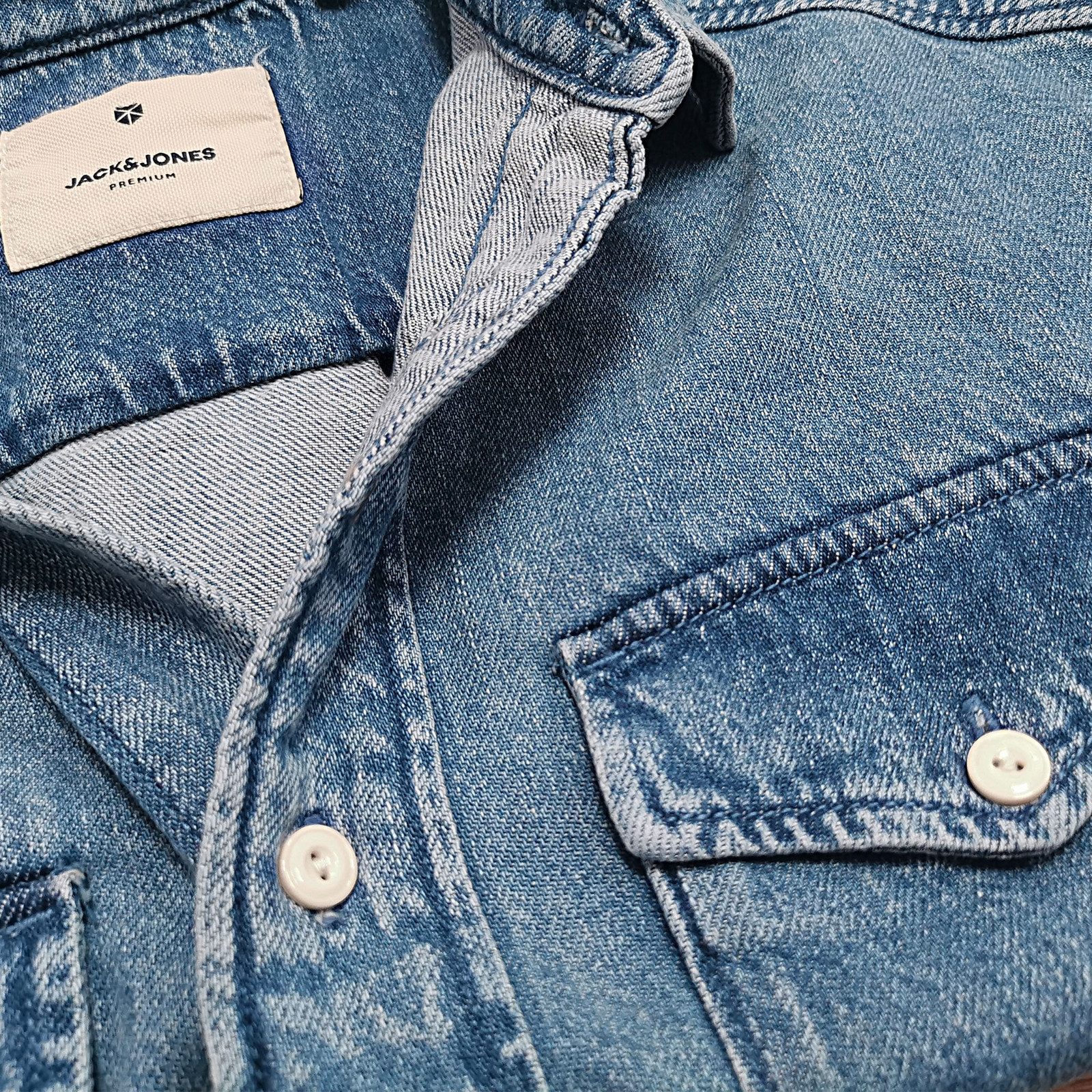 Jack & Jones Jeanshemd JPRBLUBRUCE DENIM L/S Shirt mit Brusttaschen günstig online kaufen