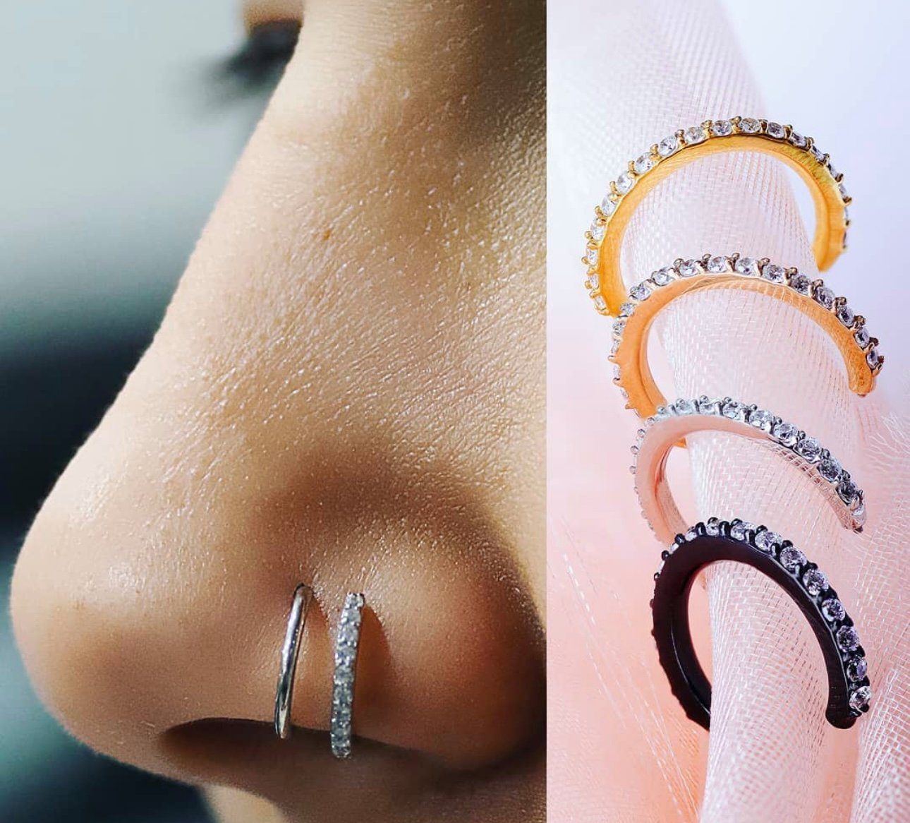 Karisma Schmuck Nasenpiercing Titan Hinged Nasenring Segmentring Charnier/C günstig online kaufen