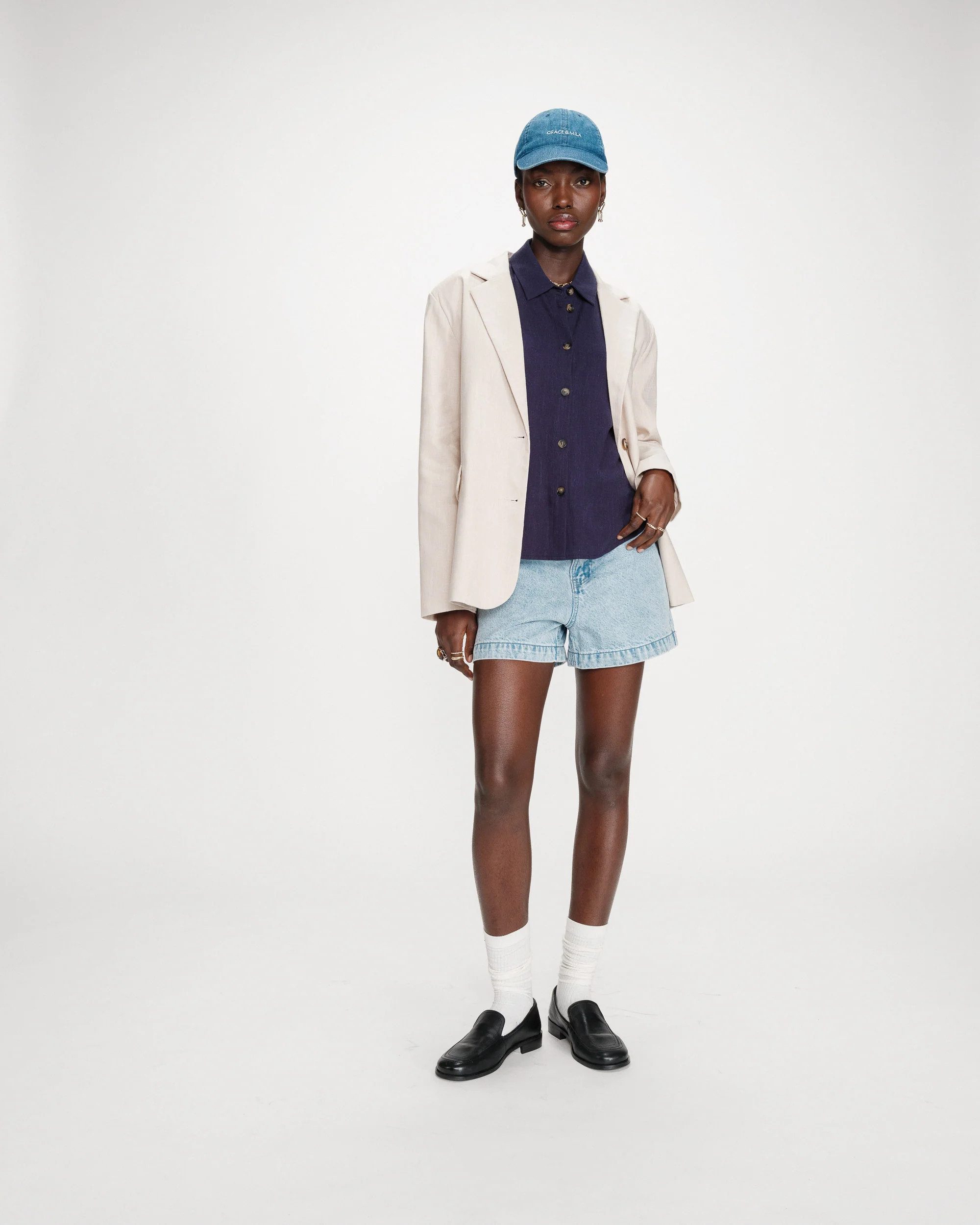 Grace & Mila Hemdbluse PEREZ - Blusenshirt Damen - modische Basic Bluse