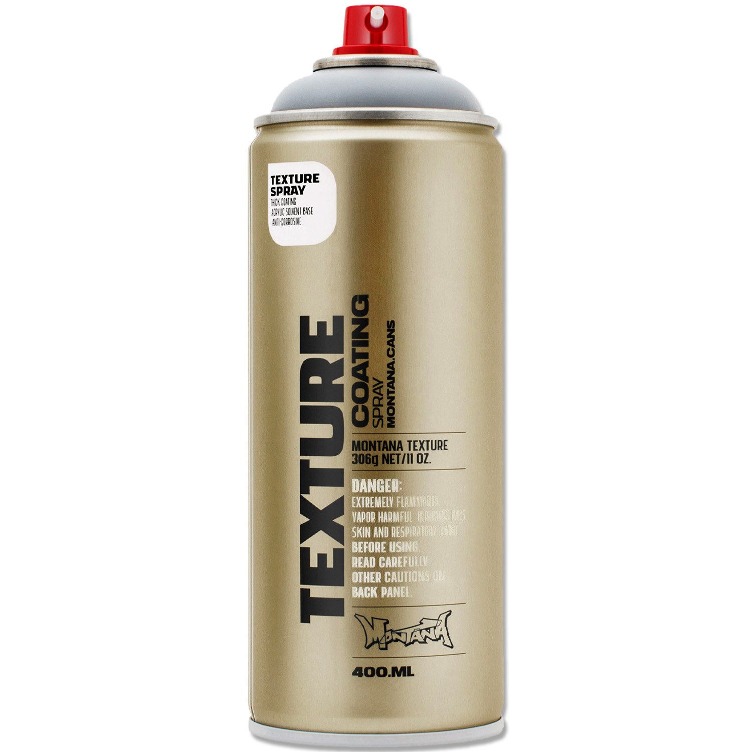 Montana Cans Sprühlack Strukturspray, Montana TEXTURE, Modellierbar, Grau, 400ml