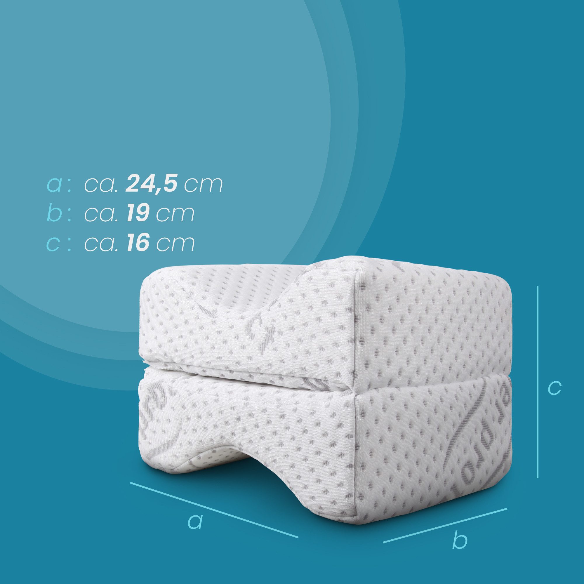 Bestlivings Visko-Kissen mit "Silver-Protect" Bezug (antibakteriell & geruchshemmend), Füllung: Polyurethan, Bezug: Polyester, Seitenschläfer, Bauchschläfer, Rü – Bild 3 von 5